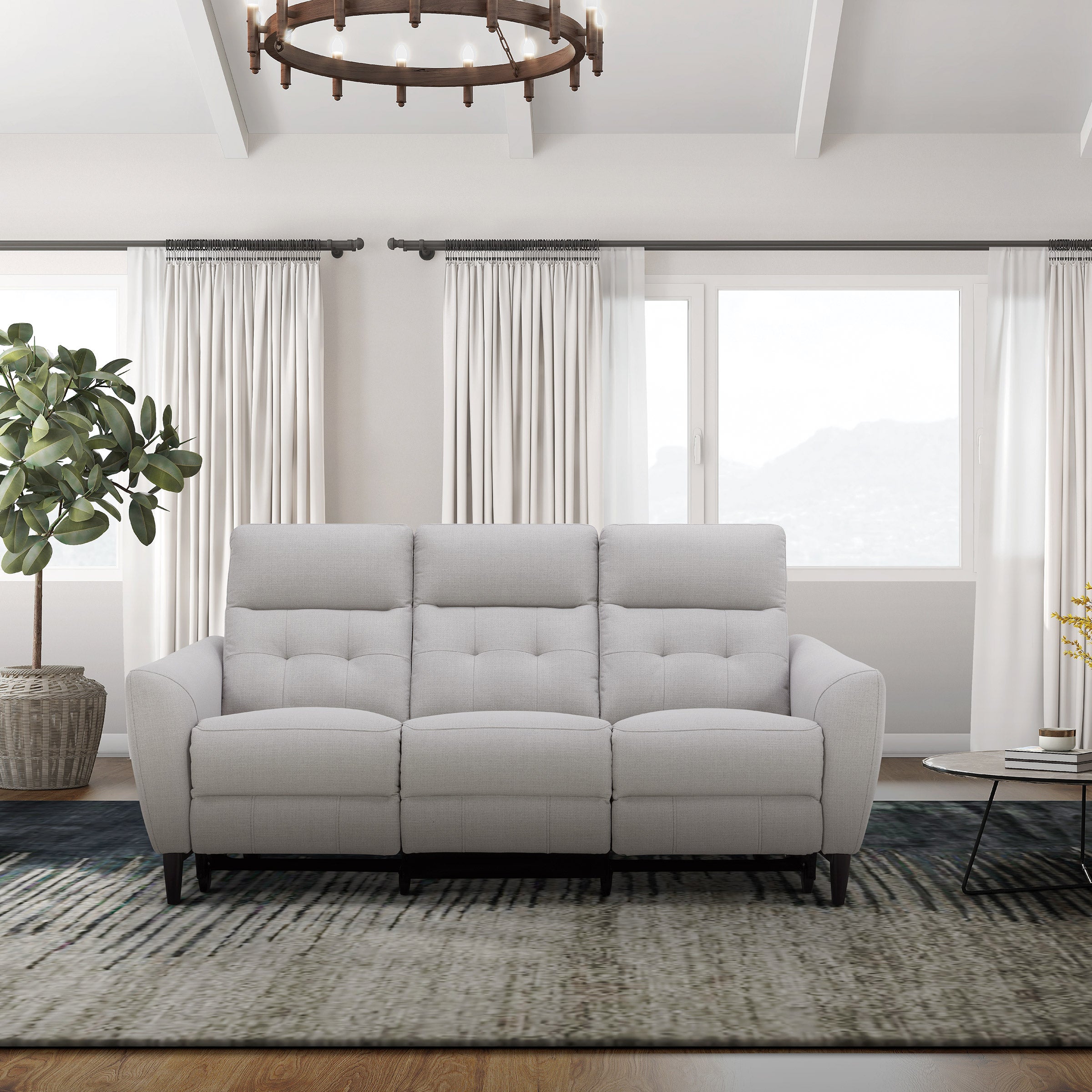 ALPENDALE FABRIC POWER RECLINING SOFA - Image 1