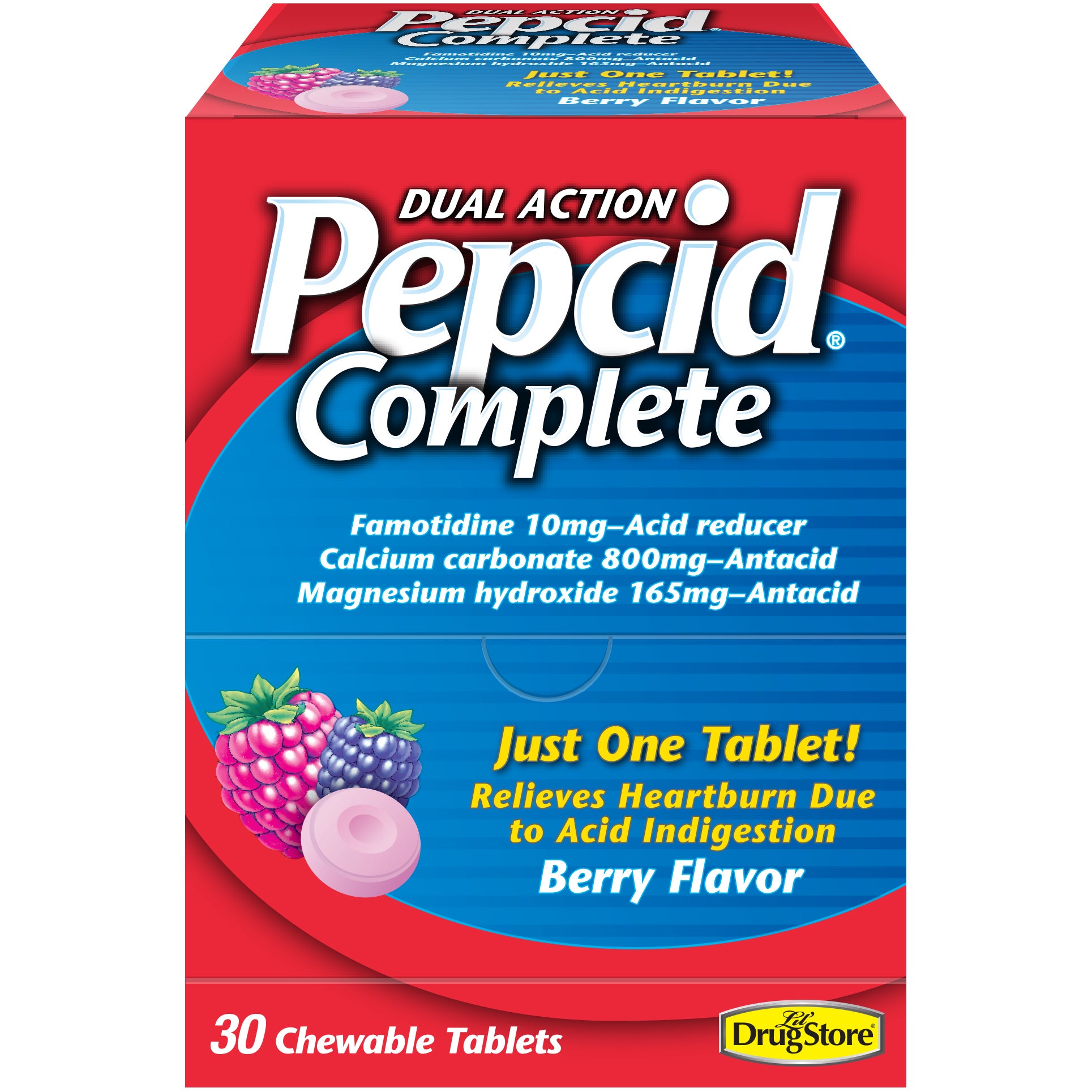 PEPCID COMPLETE DUAL ACTION BERRY 30CT - Image 1