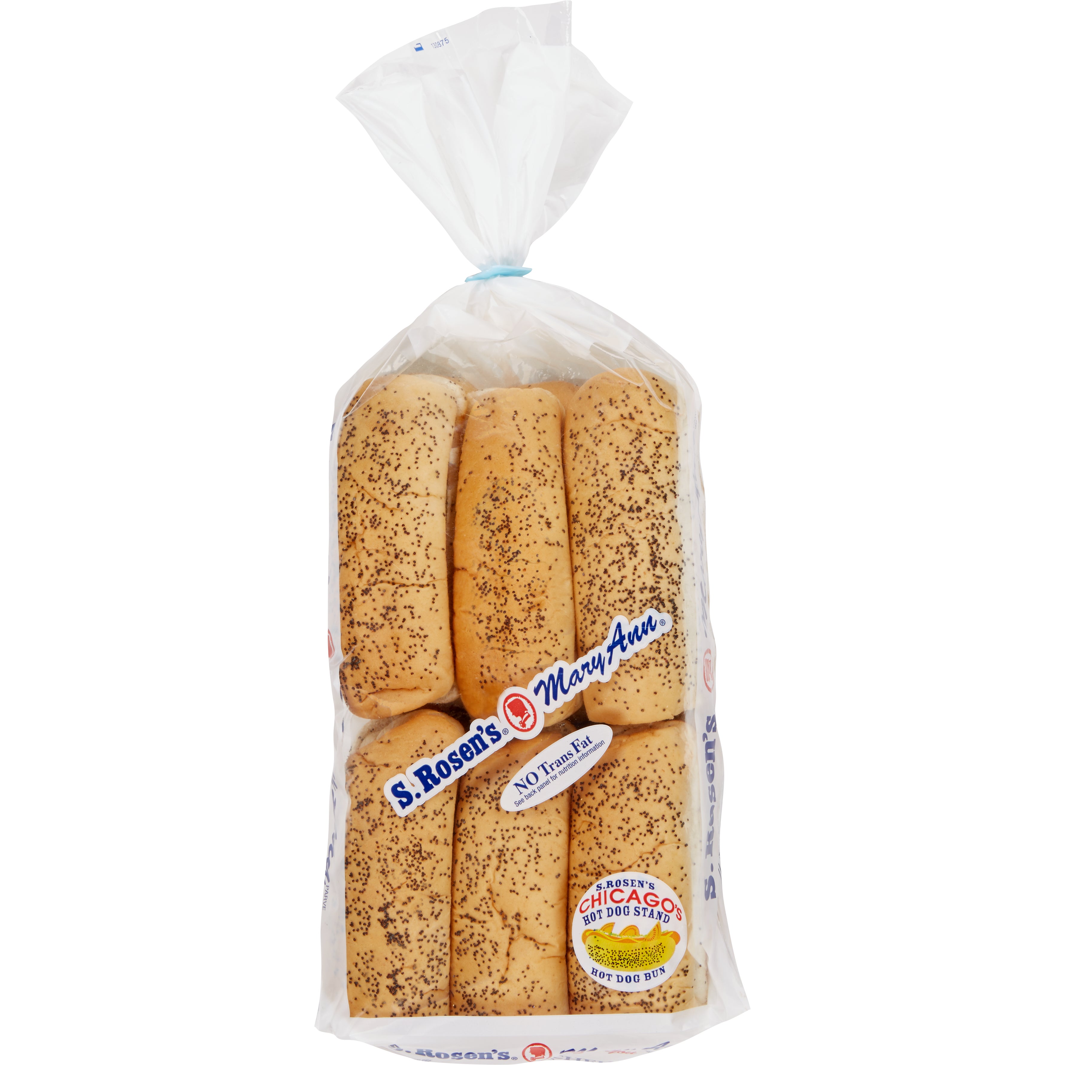 S. ROSEN'S POPPY SEED HOT DOG BUN 12 CT