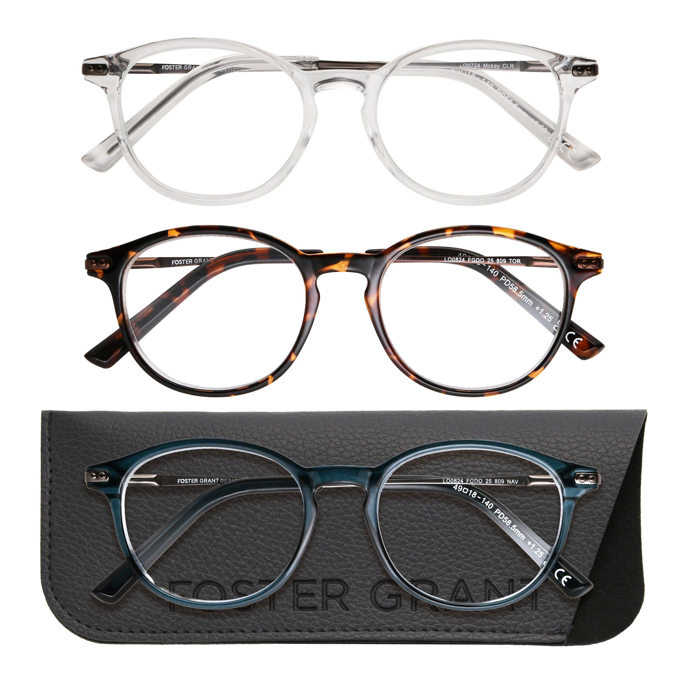 FOSTER GRANT DESIGN OPTICS 3 PK READING GLASSES - Image 1