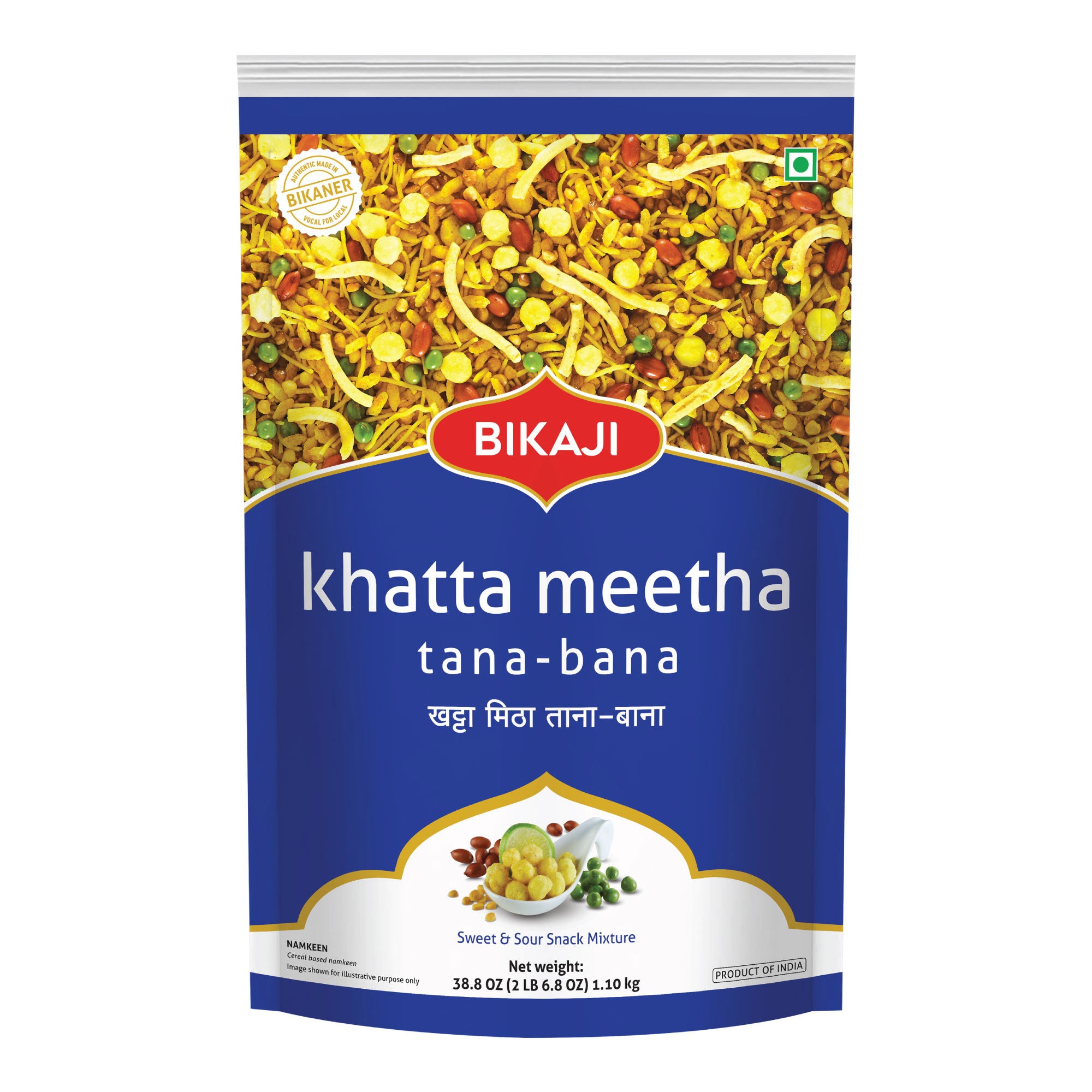 BIKAJI KHATTA MEETHA TANA BANA MIX 38.8 OZ - Image 1