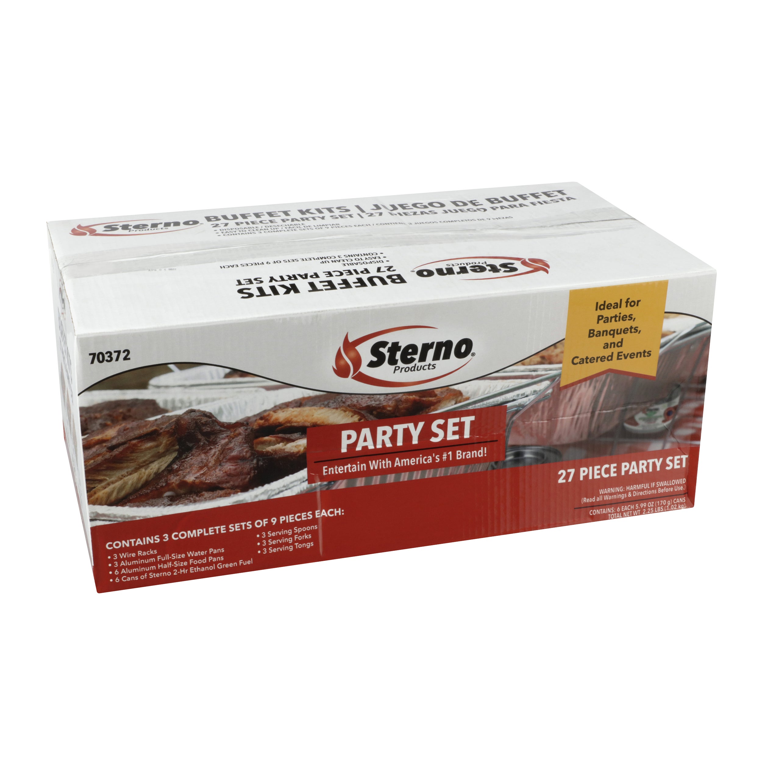 STERNO BUFFET SERVING 27 PIECE PARTY SET - Image 1