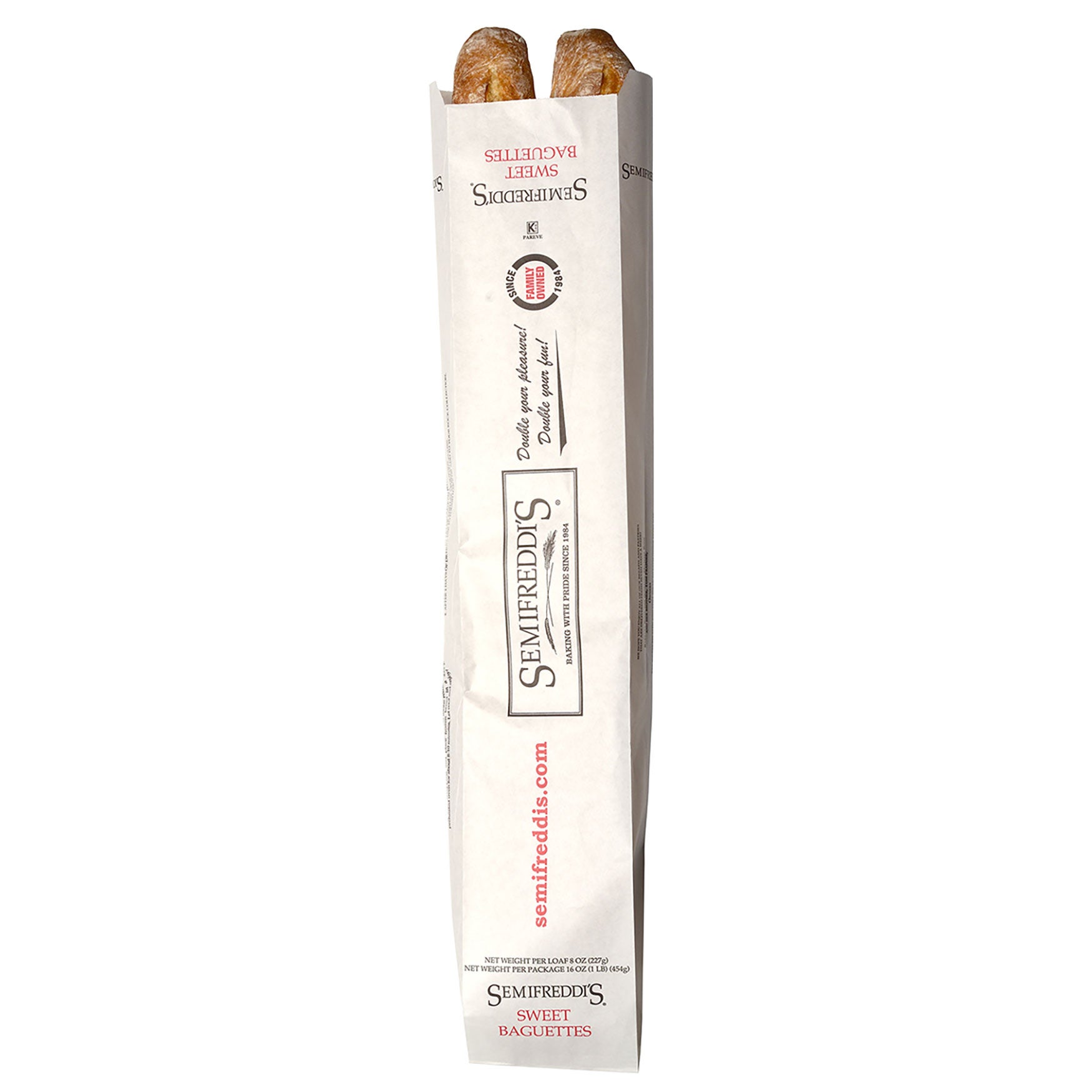SEMIFREDDI'S SWEET BAGUETTE 2 PACK 8 OUNCES EACH