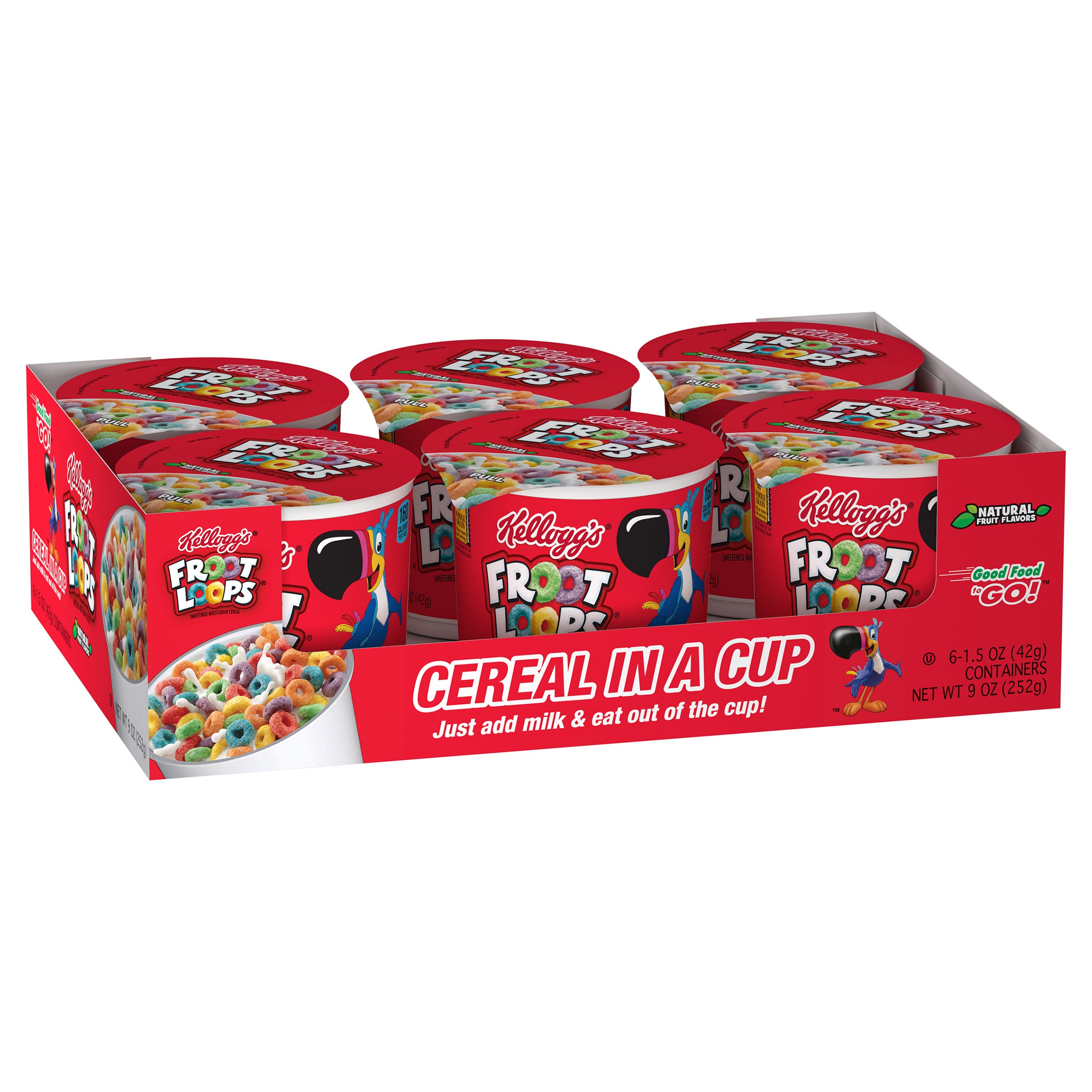 KELLOGG'S FROOT LOOPS CEREAL CUP 6/1.5 OUNCE - Image 1