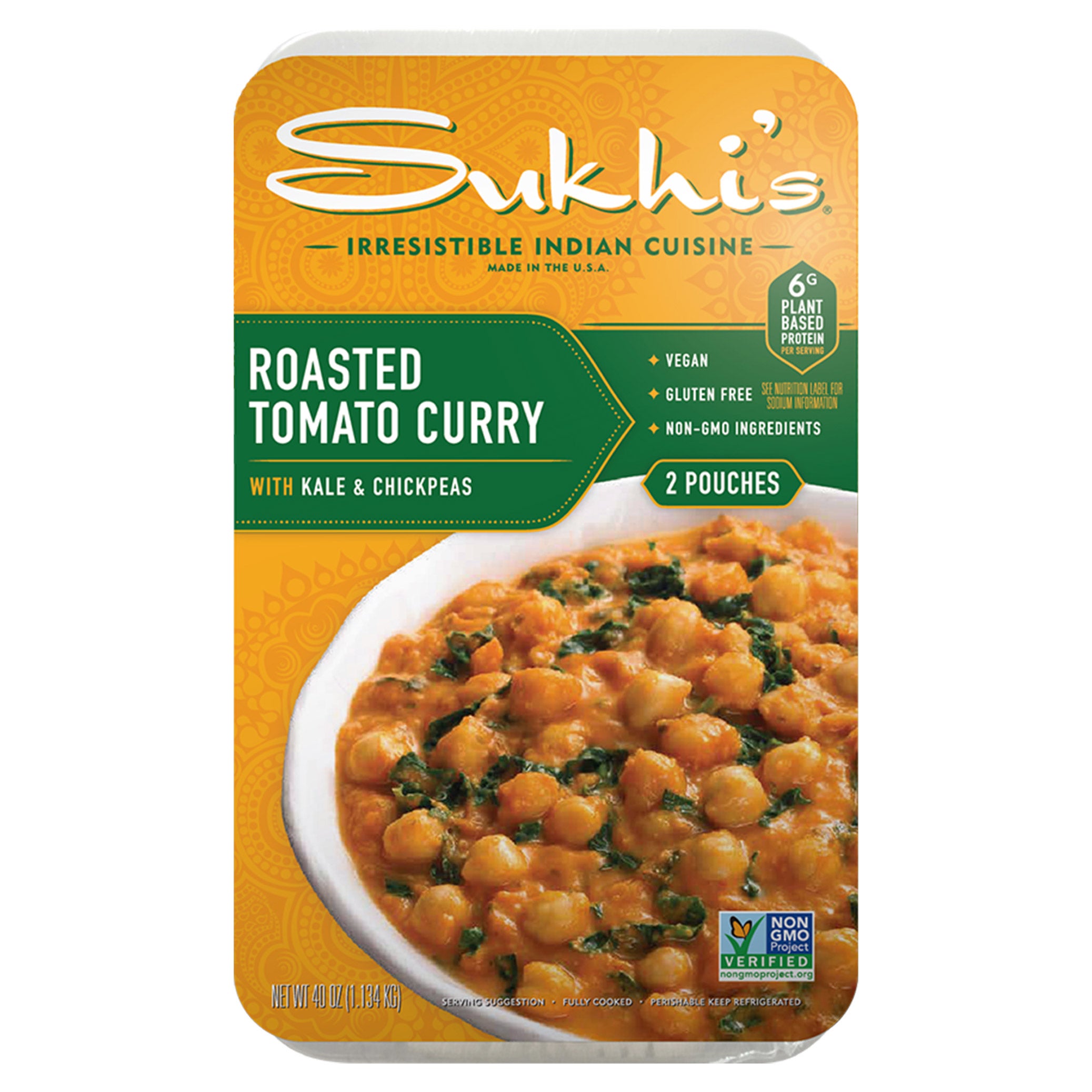 SUKHI'S CURRY TOMATO GARBANZO & KALE 2 PACKS 20 OUNCES EACH