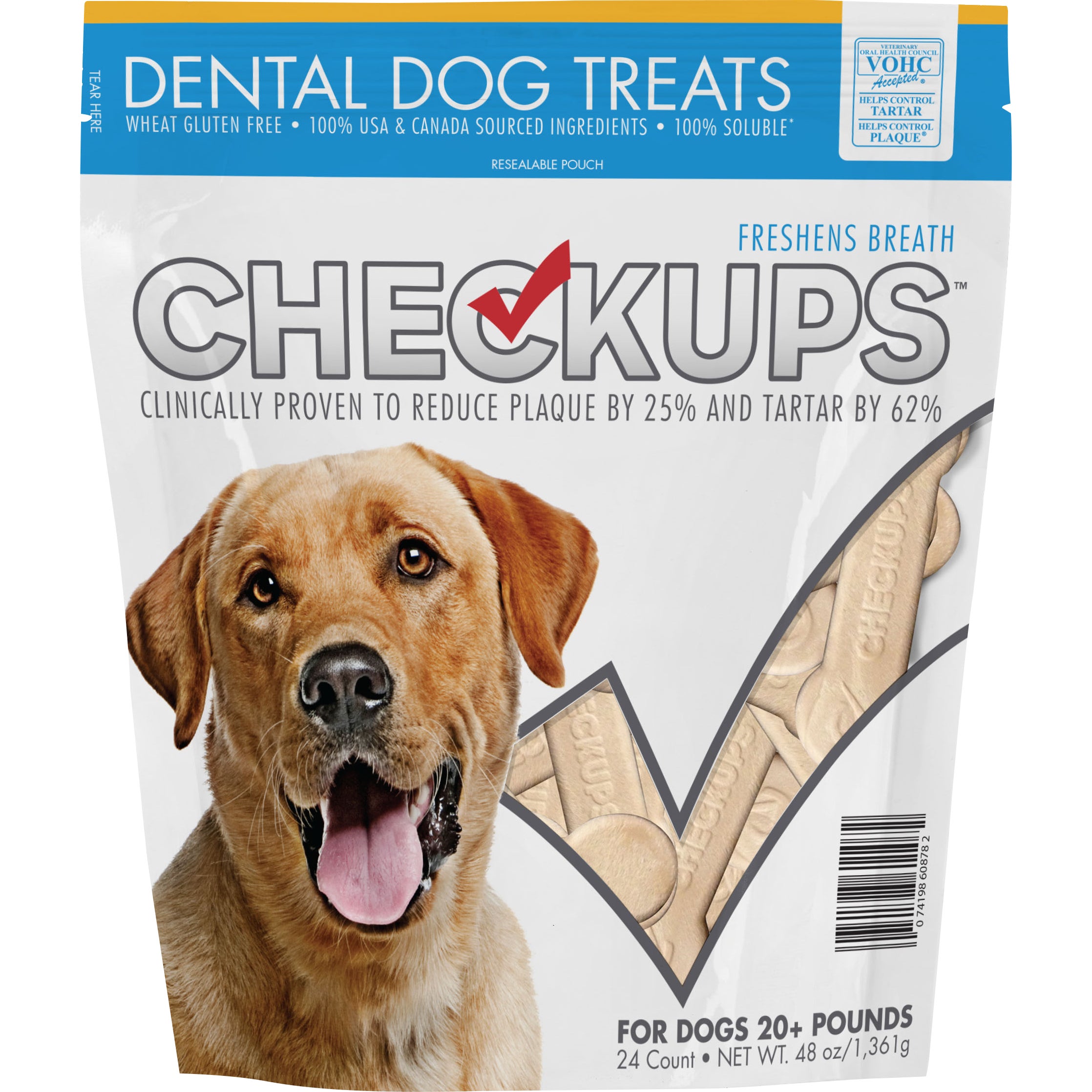 CHECKUPS DENTAL DOG TREATS 24 CT