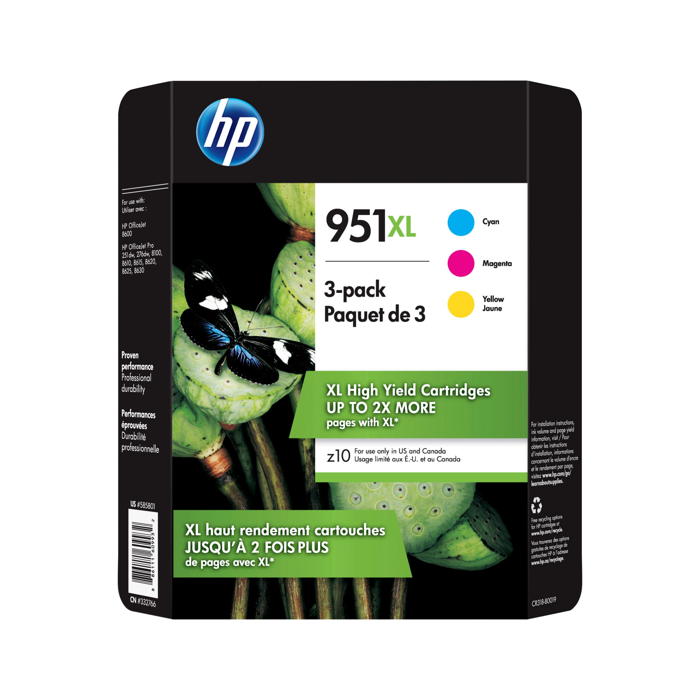 HP 951XL HIGH CAPACITY COLOR 3 PACK - Image 1
