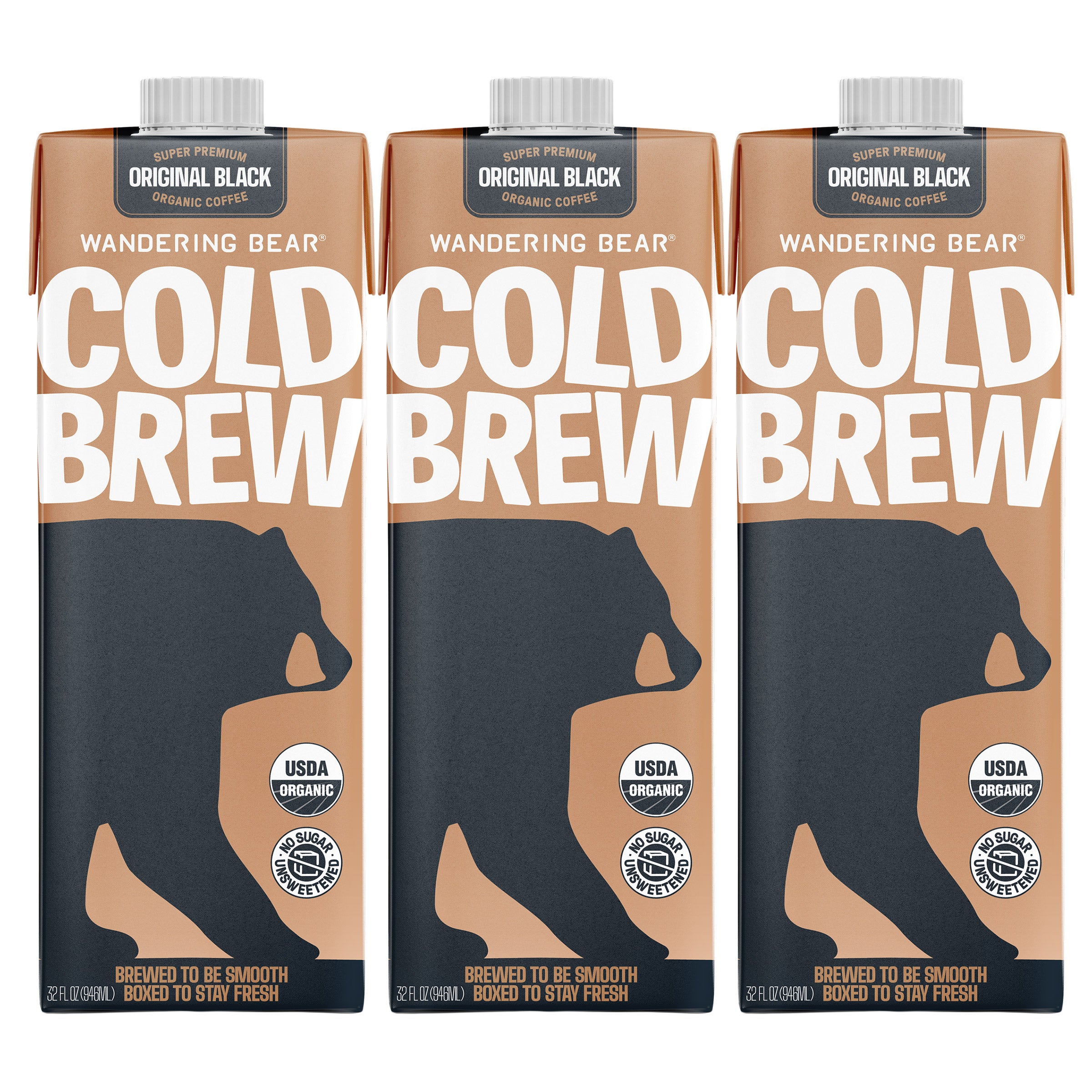 WANDERING BEAR COFFEE ORGANIC COLD BREW 3/32 FL OZ (3 QUARTS)