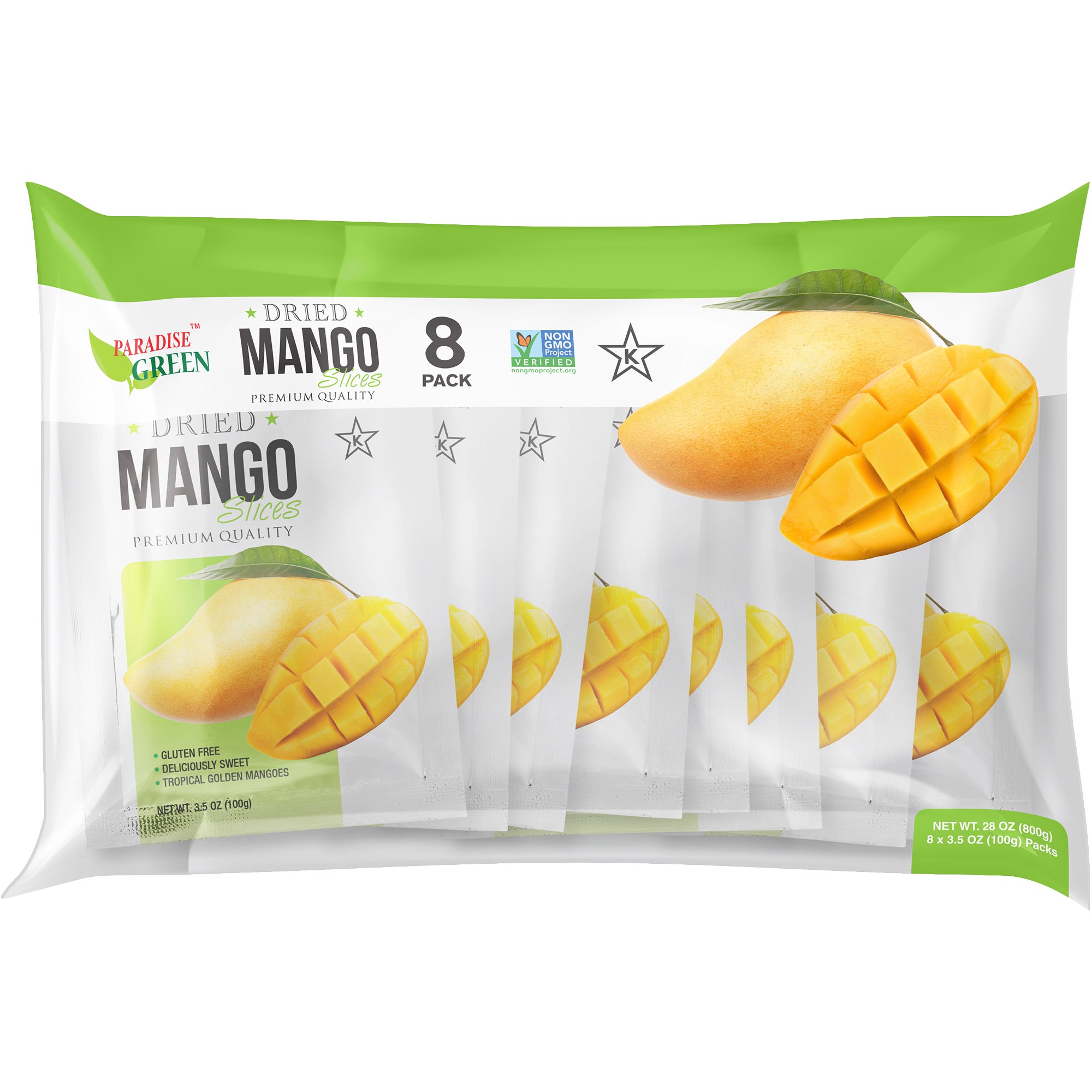 DRIED MANGOES PARADISE GREEN 8 / 3.5Z