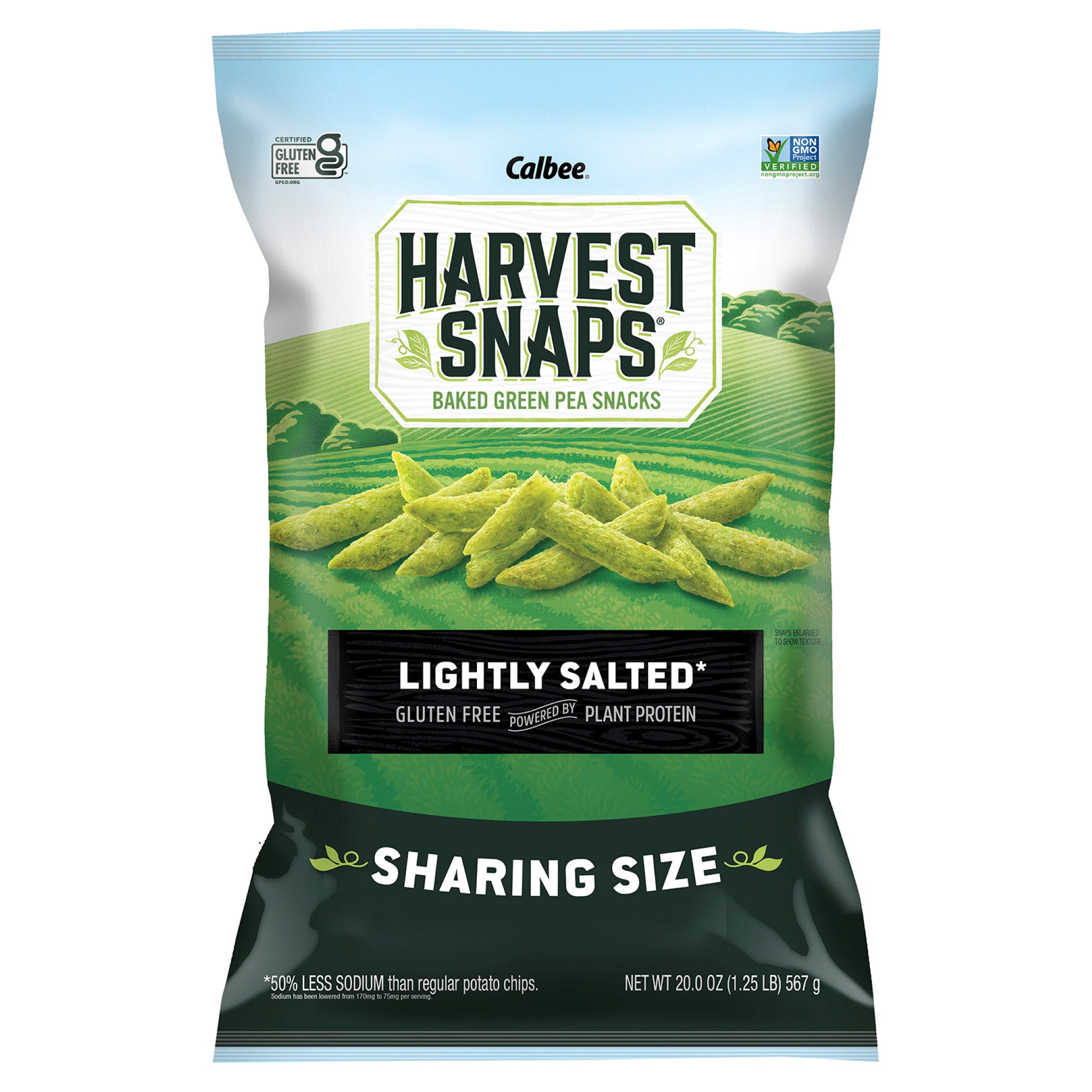 CALBEE HARVEST SNAPS GREEN PEA SNACK CRISPS 20 OZ