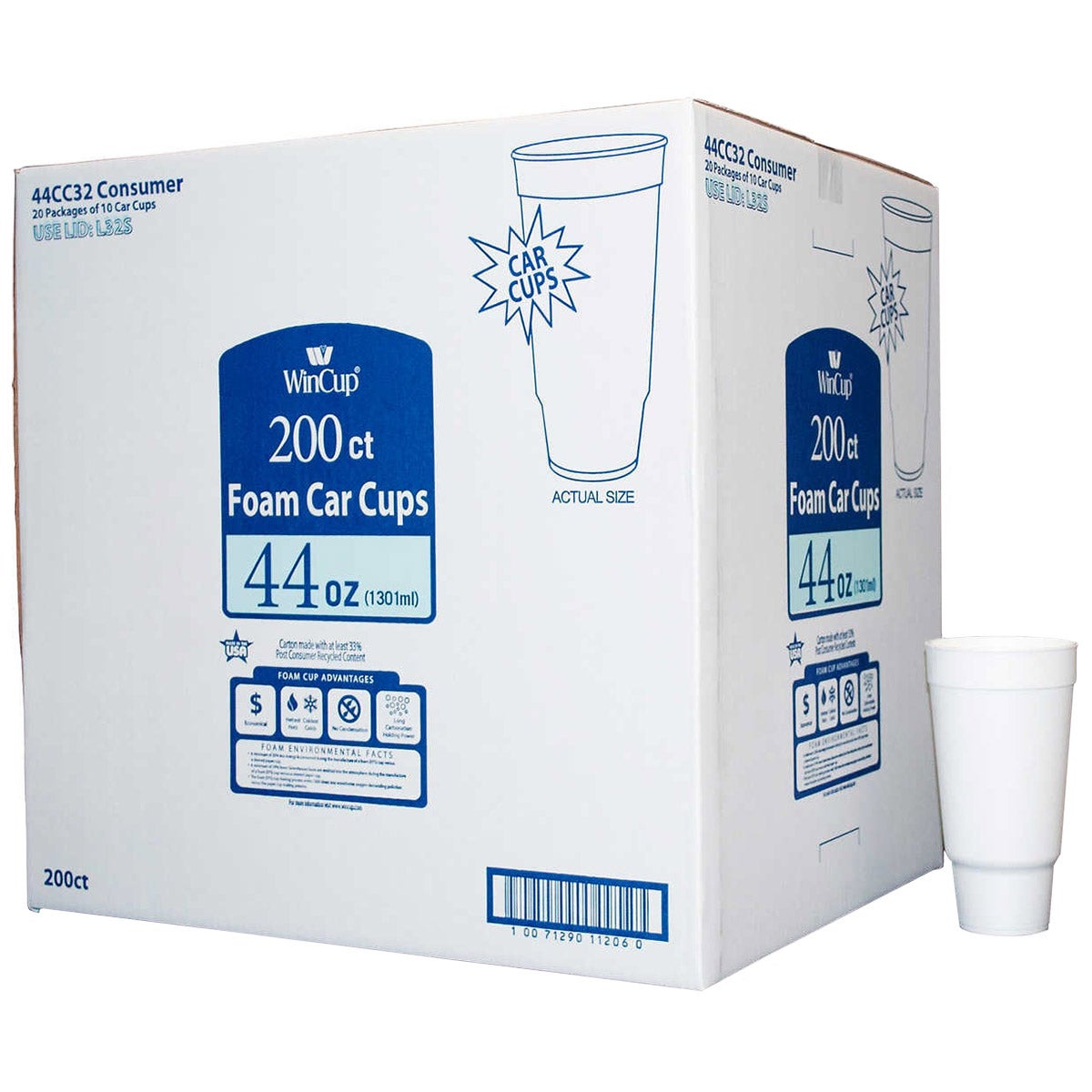 WINCUP 44OZ CAR CUP 200 CT