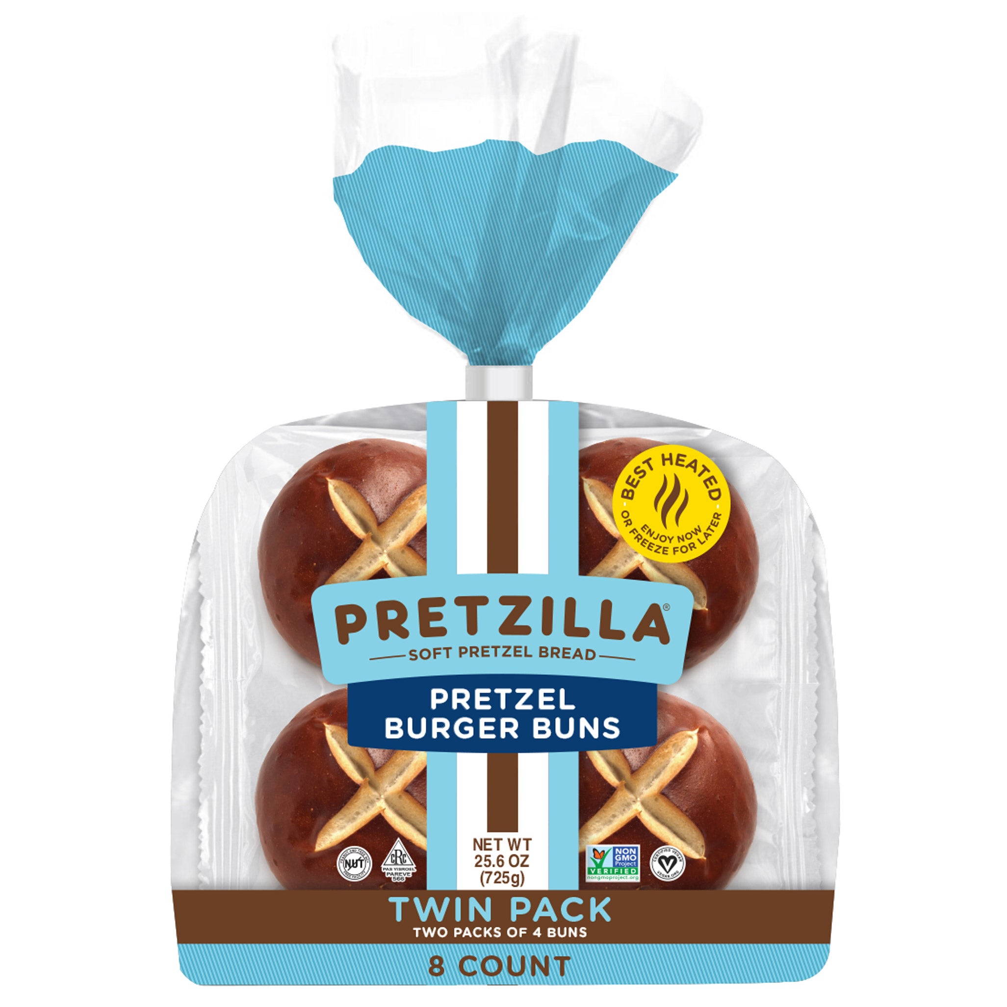 PRETZILLA SOFT PRETZEL BREAD 8 CT 25.6 OZ