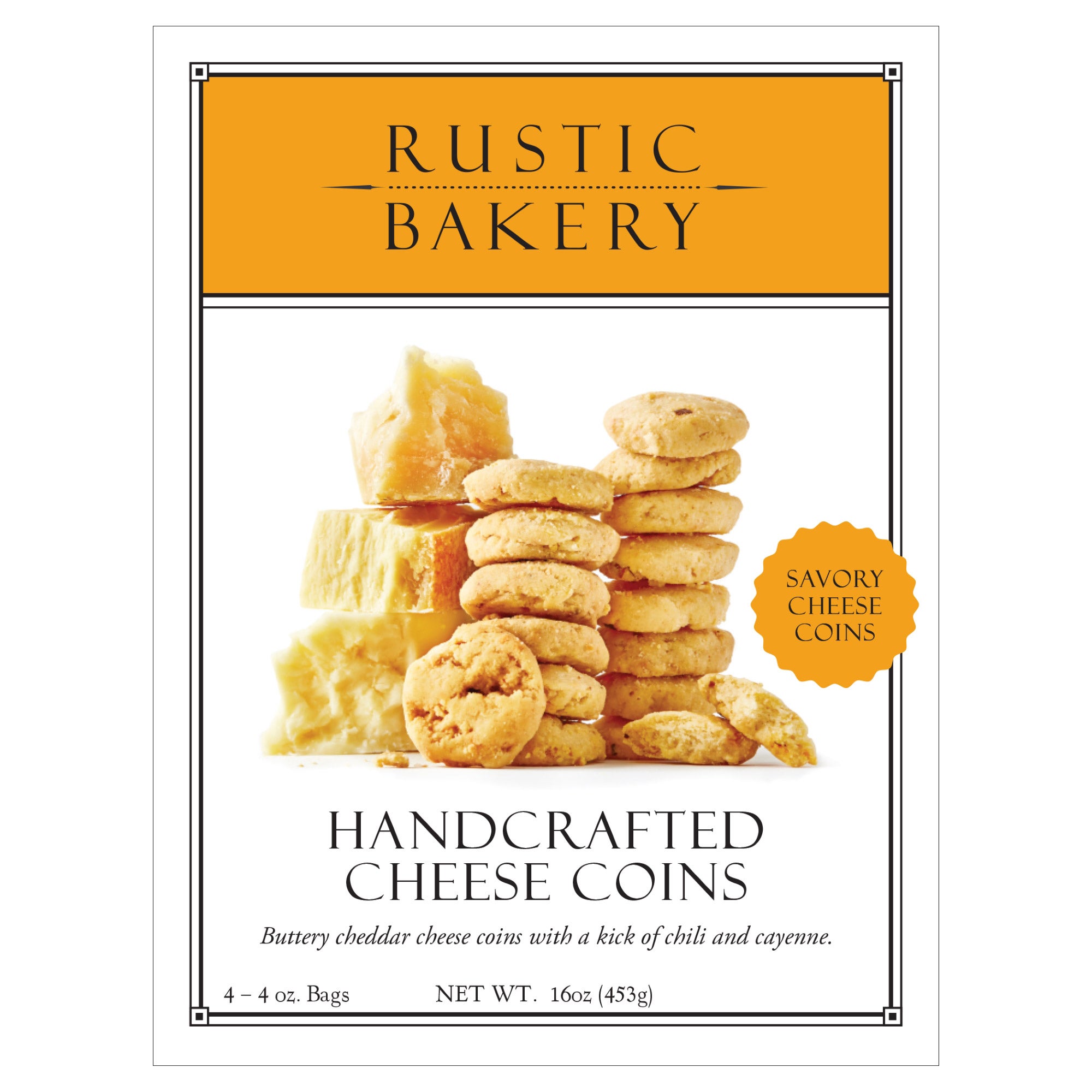 RUSTIC BAKERY CHEESE COINS 16 OUNCES - Image 1
