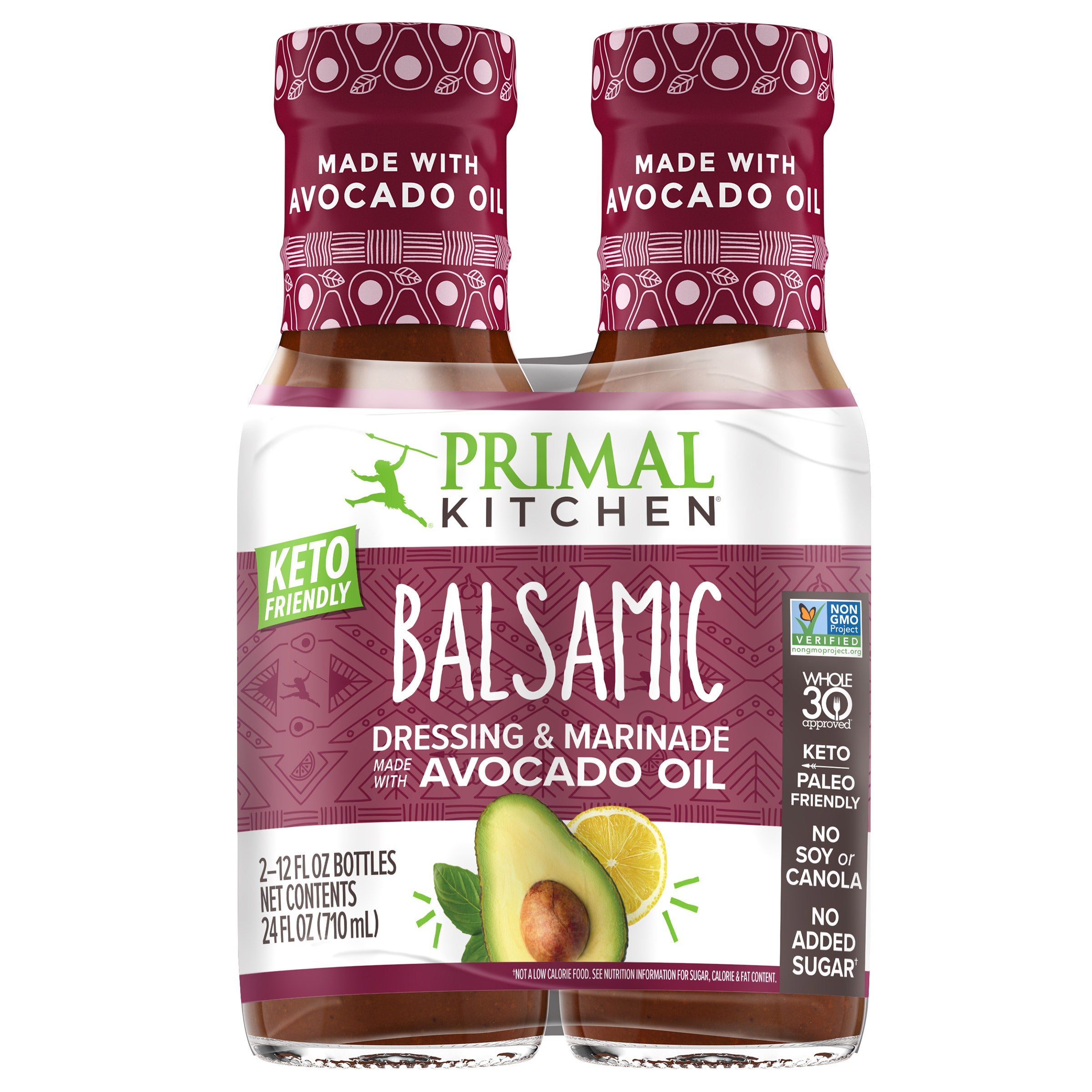 PRIMAL KITCHEN BALSAMIC DRESSING 2 PACK 12 OUNCES EACH