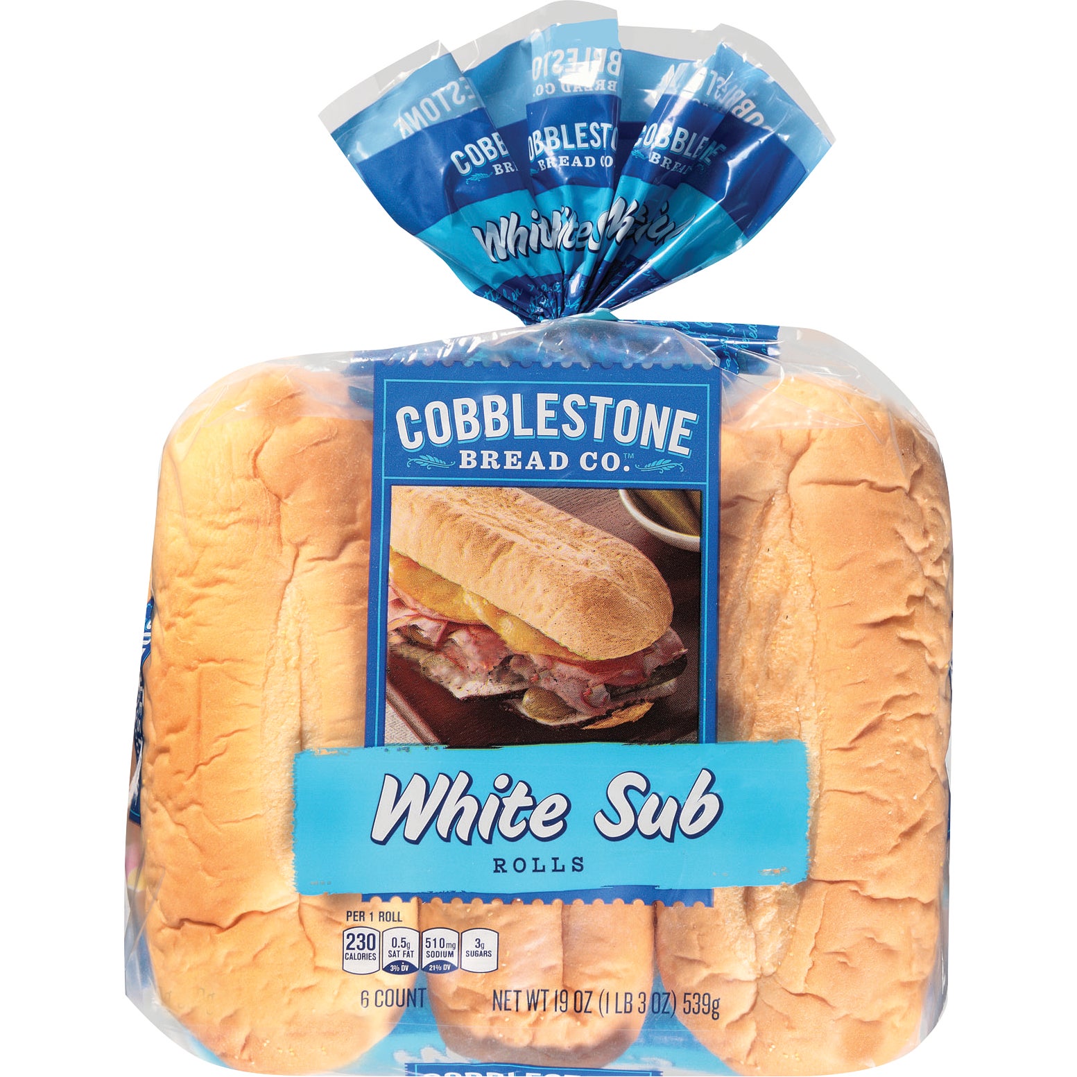 WONDER WHITE SUB ROLL 6CT/19 OZ - Image 1