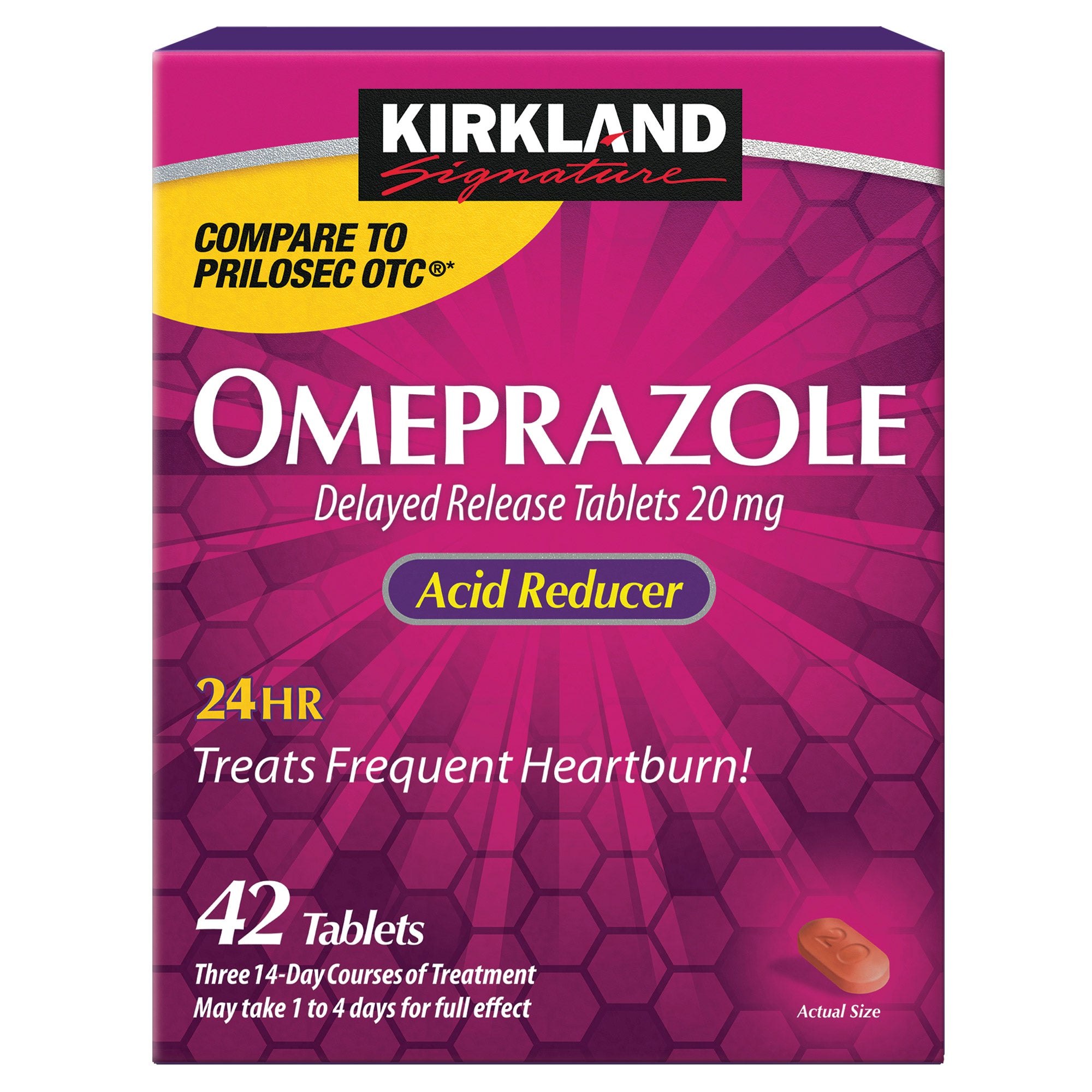 KIRKLAND SIGNATURE OMEPRAZOLE 20 MG 3 X 14 TABLETS - Image 1