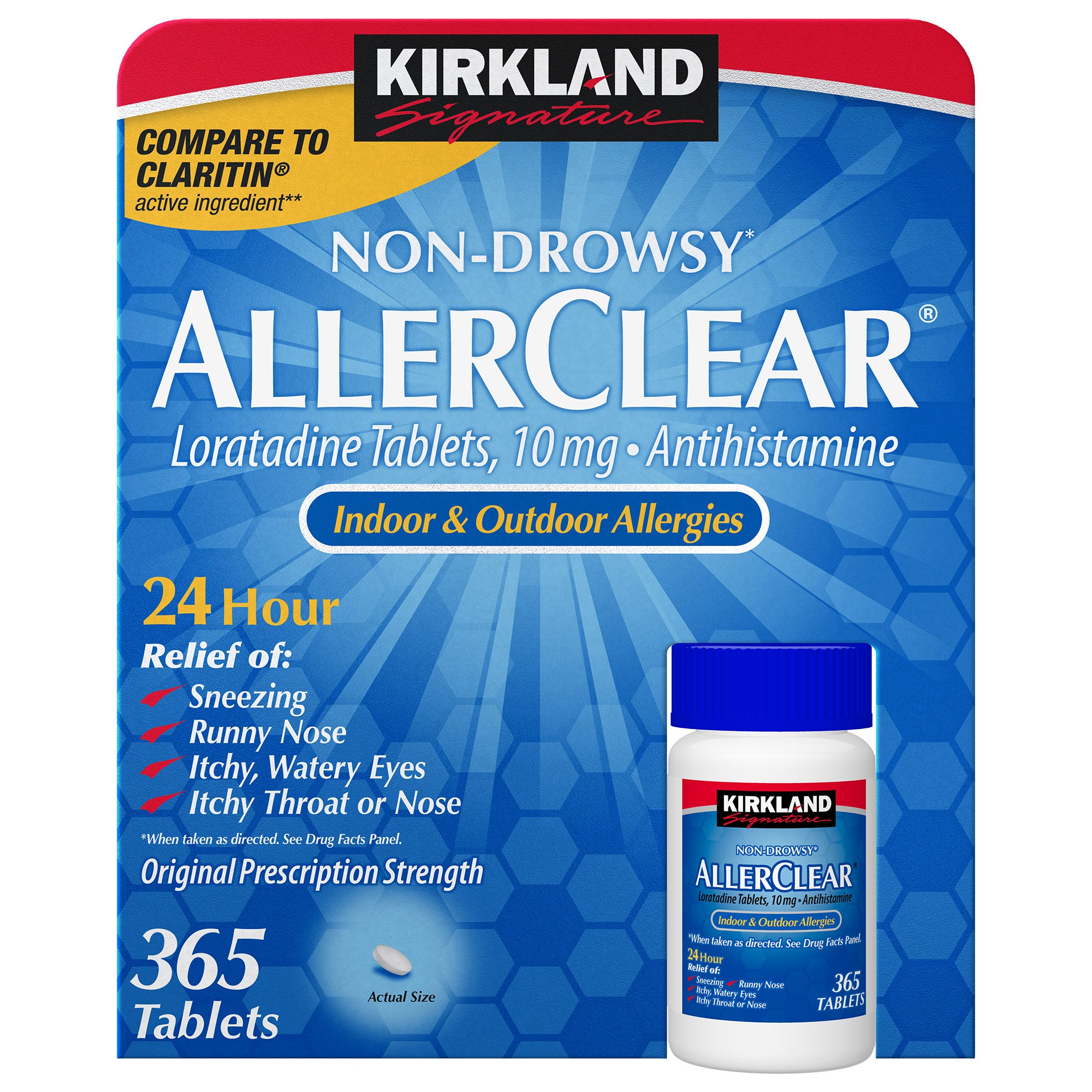 KIRKLAND SIGNATURE ALLERCLEAR 10MG. 365 TABLETS - Image 1