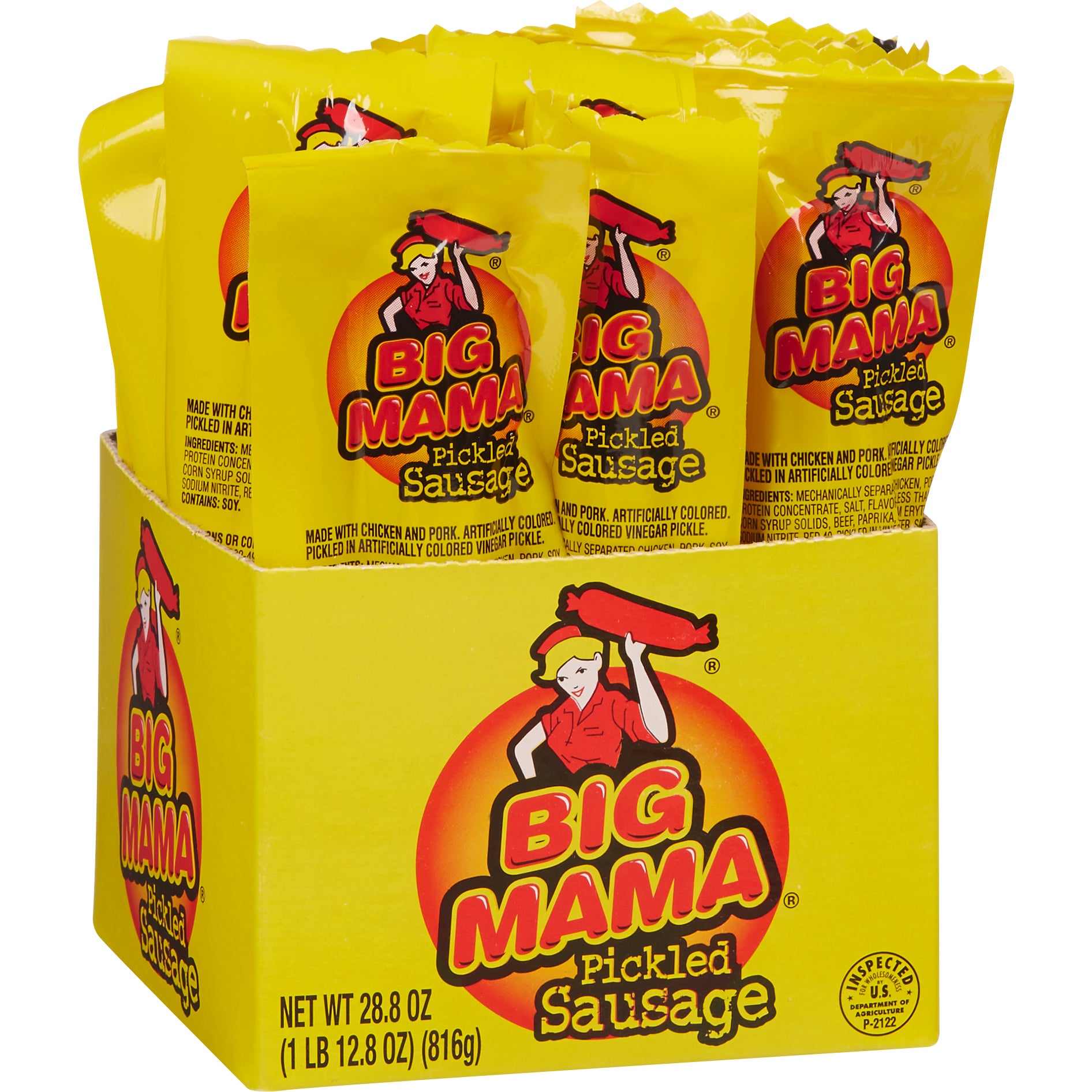 BIG MAMA PICKLED SAUSAGE 12 CT / 2.4 OZ
