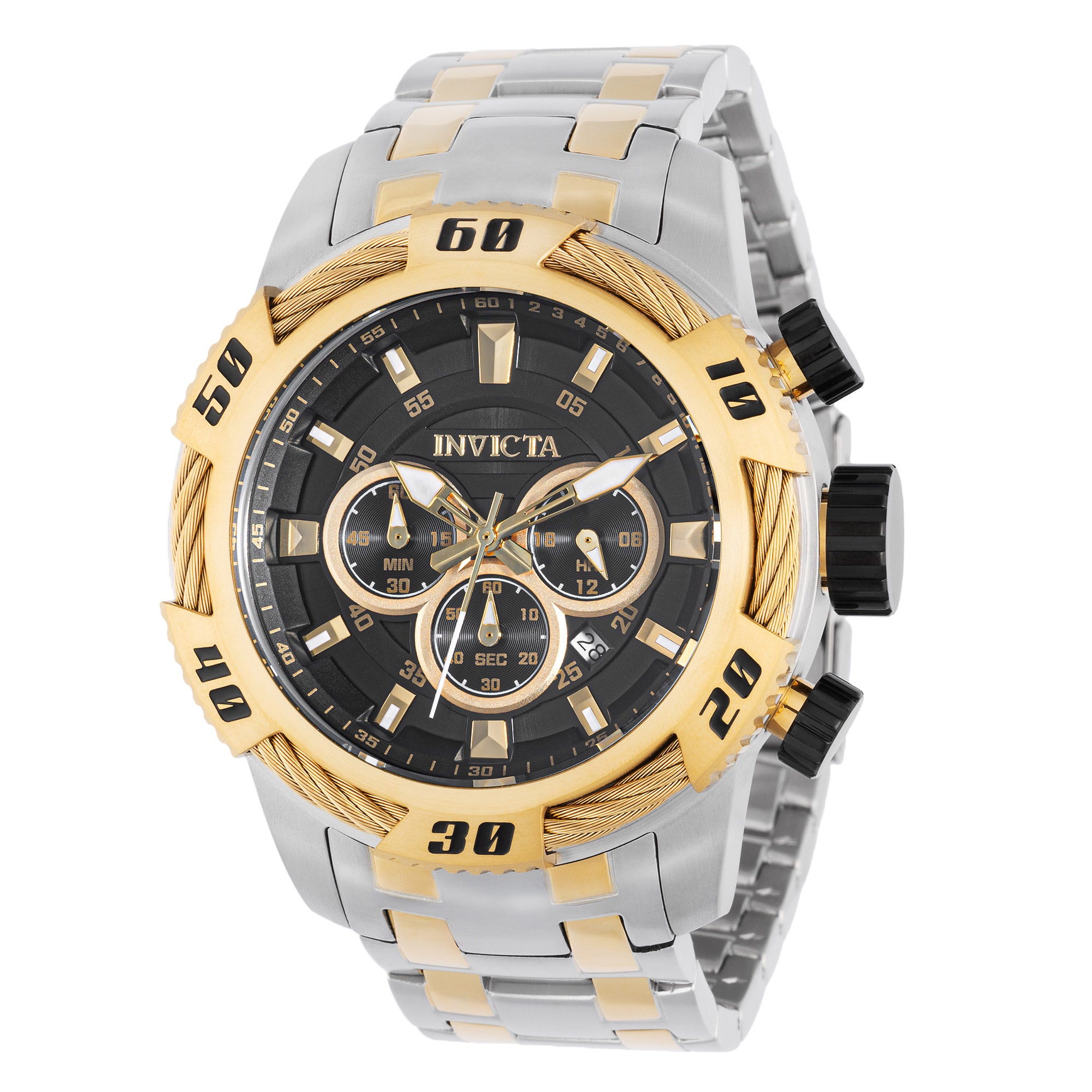 INVICTA SPEEDWAY BLACK DIAL STAINLESS STEEL MEN'S WATCH - Image 1