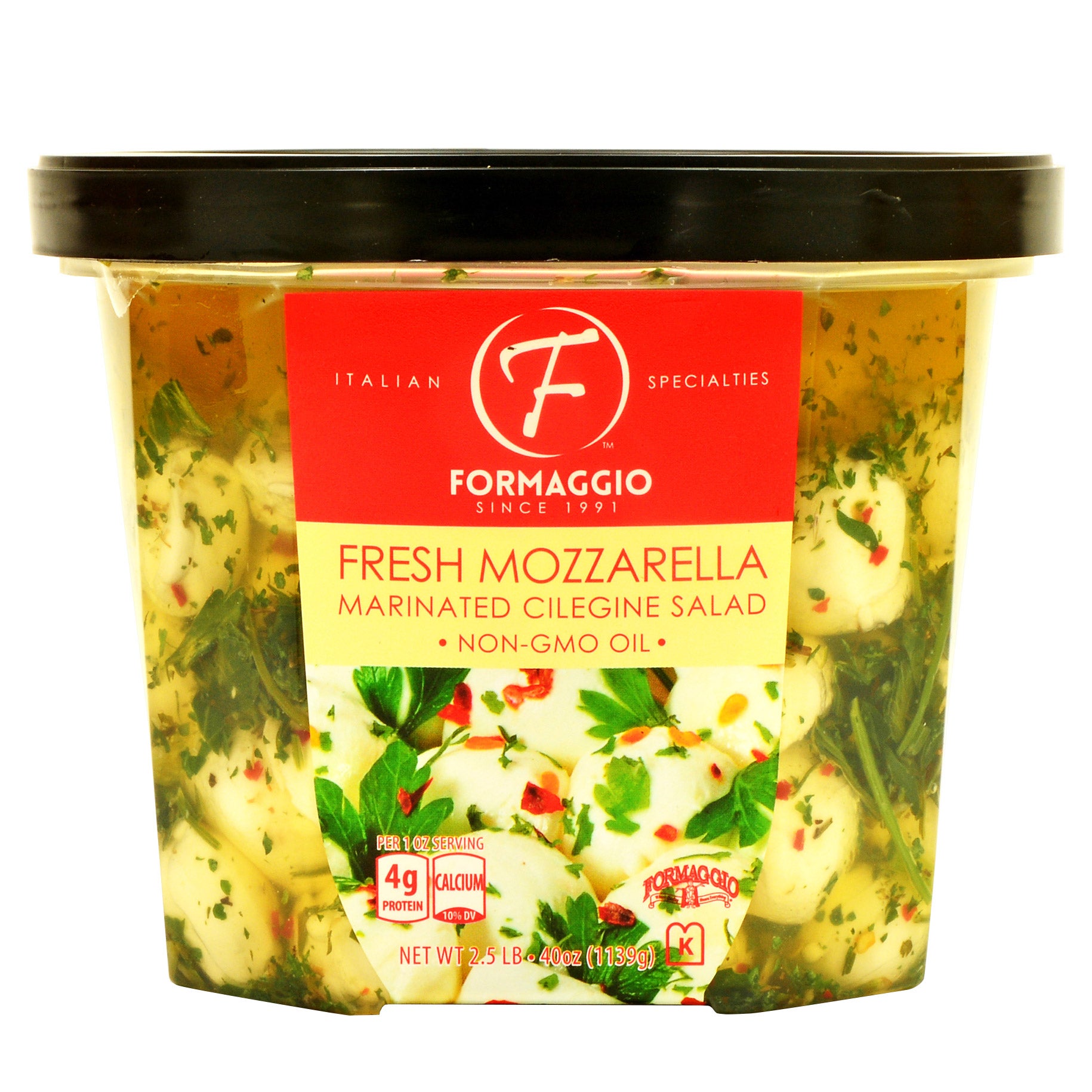 FORMAGGIO MARINATED MOZZARELLA 40 OUNCE CONTAINER