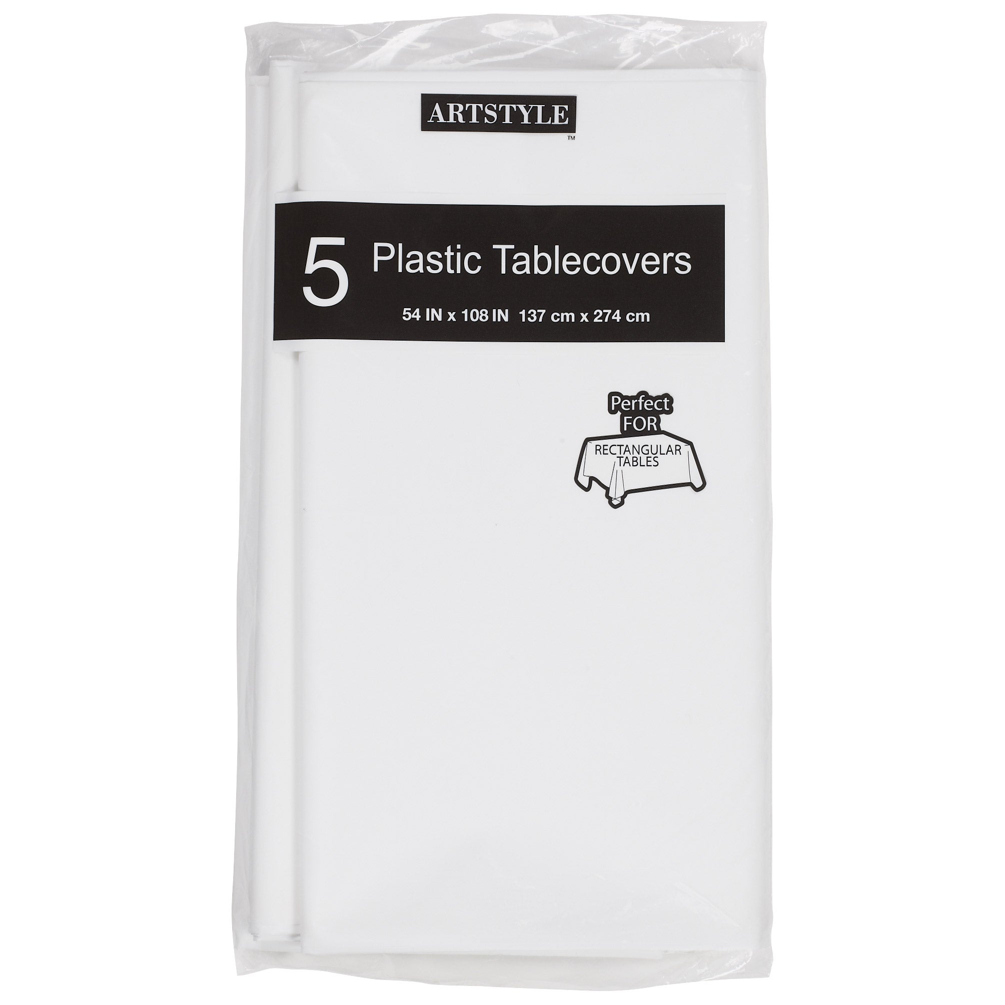 ARTSTYLE 54" X 108" TABLECOVER 5 CT