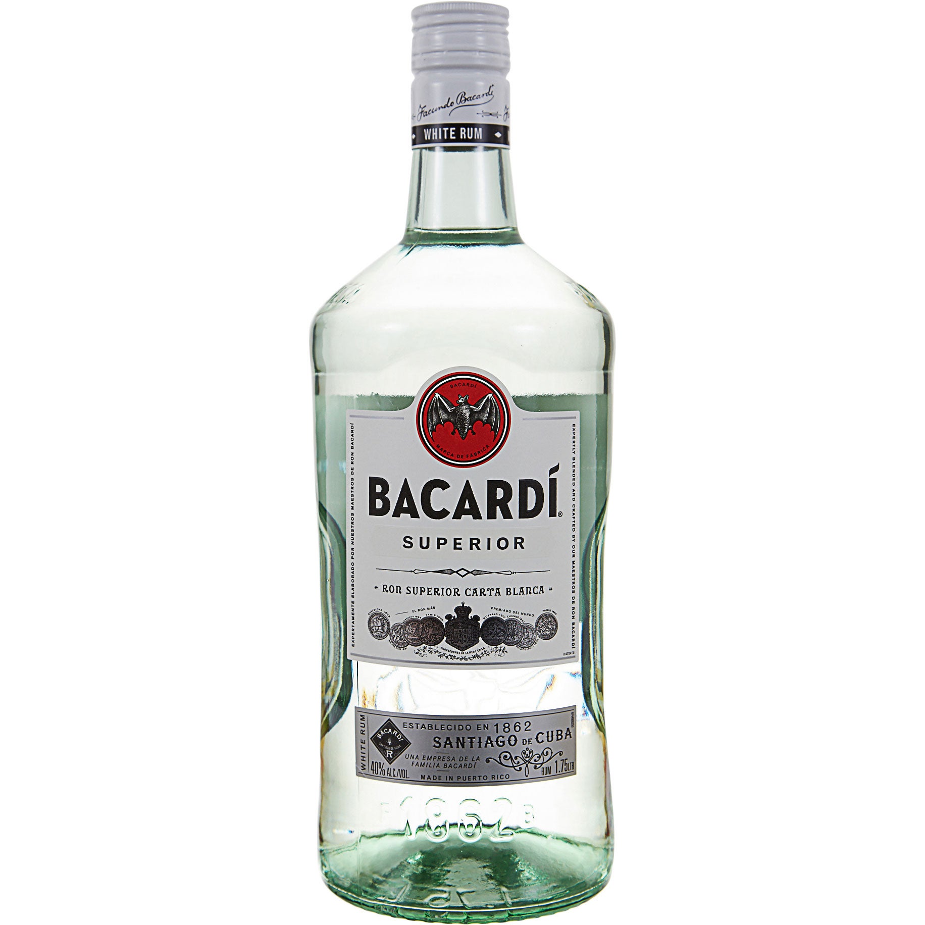 BACARDI WHITE RUM PUERTO RICO 1.75L