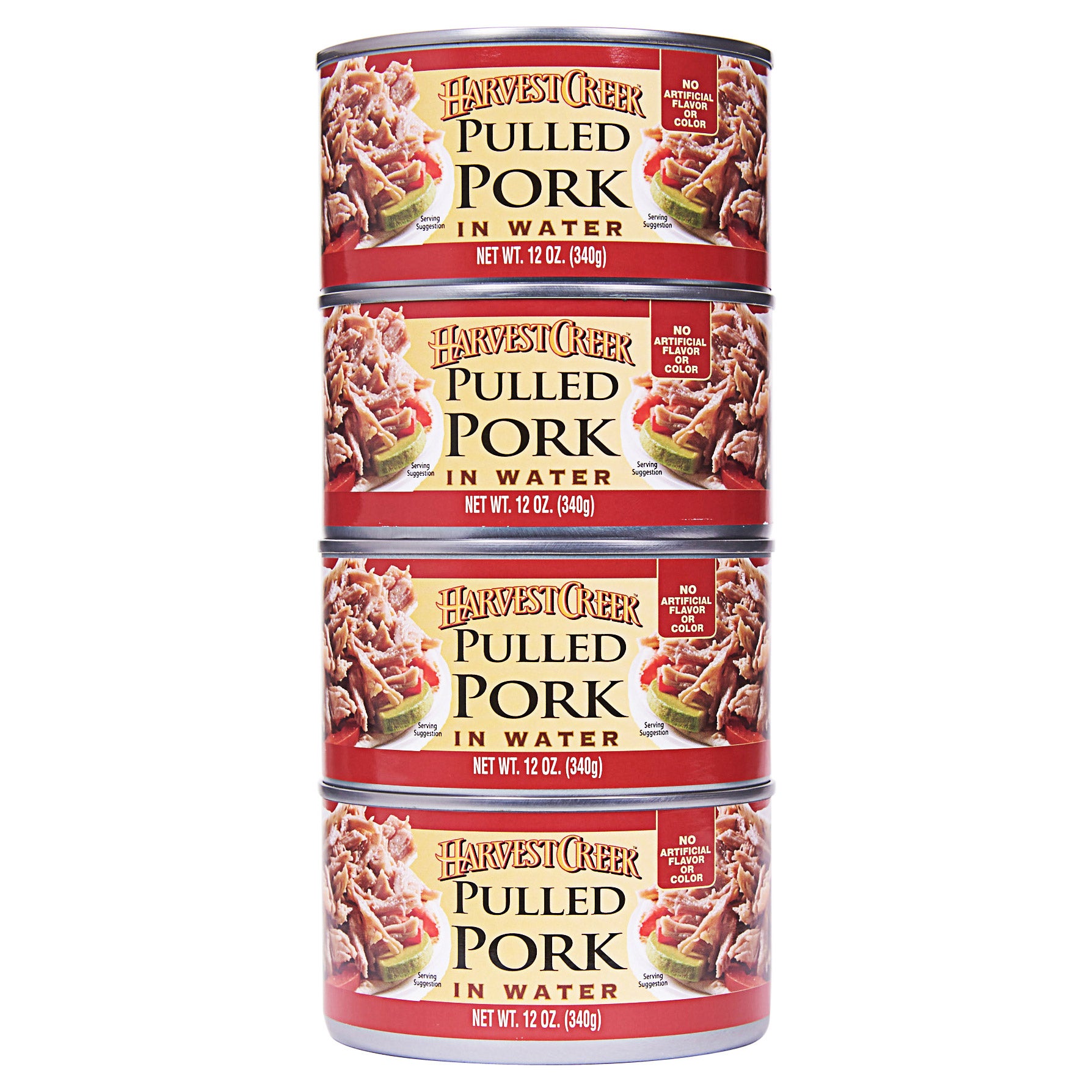 HARVEST CREEK PULLED PORK IN WATER 4/12 OZ