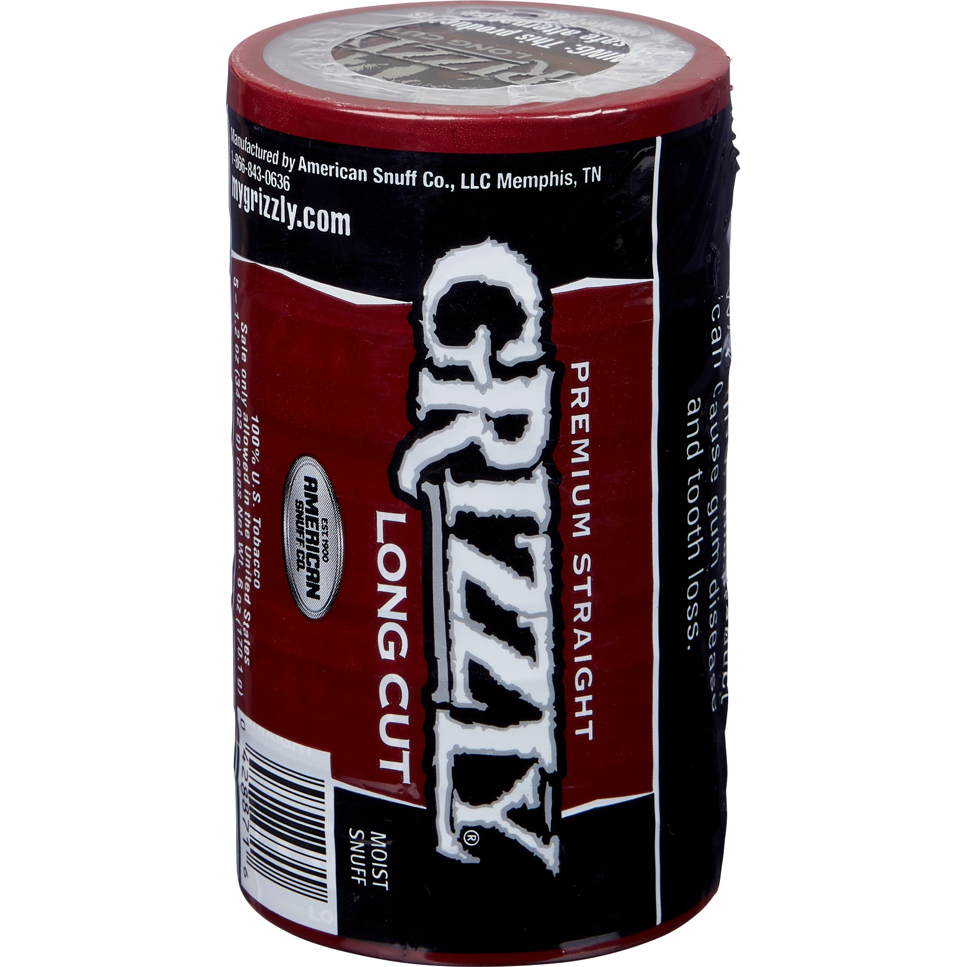 GRIZZLY LONG CUT STRAIGHT 5/1.2 OZ PER CAN