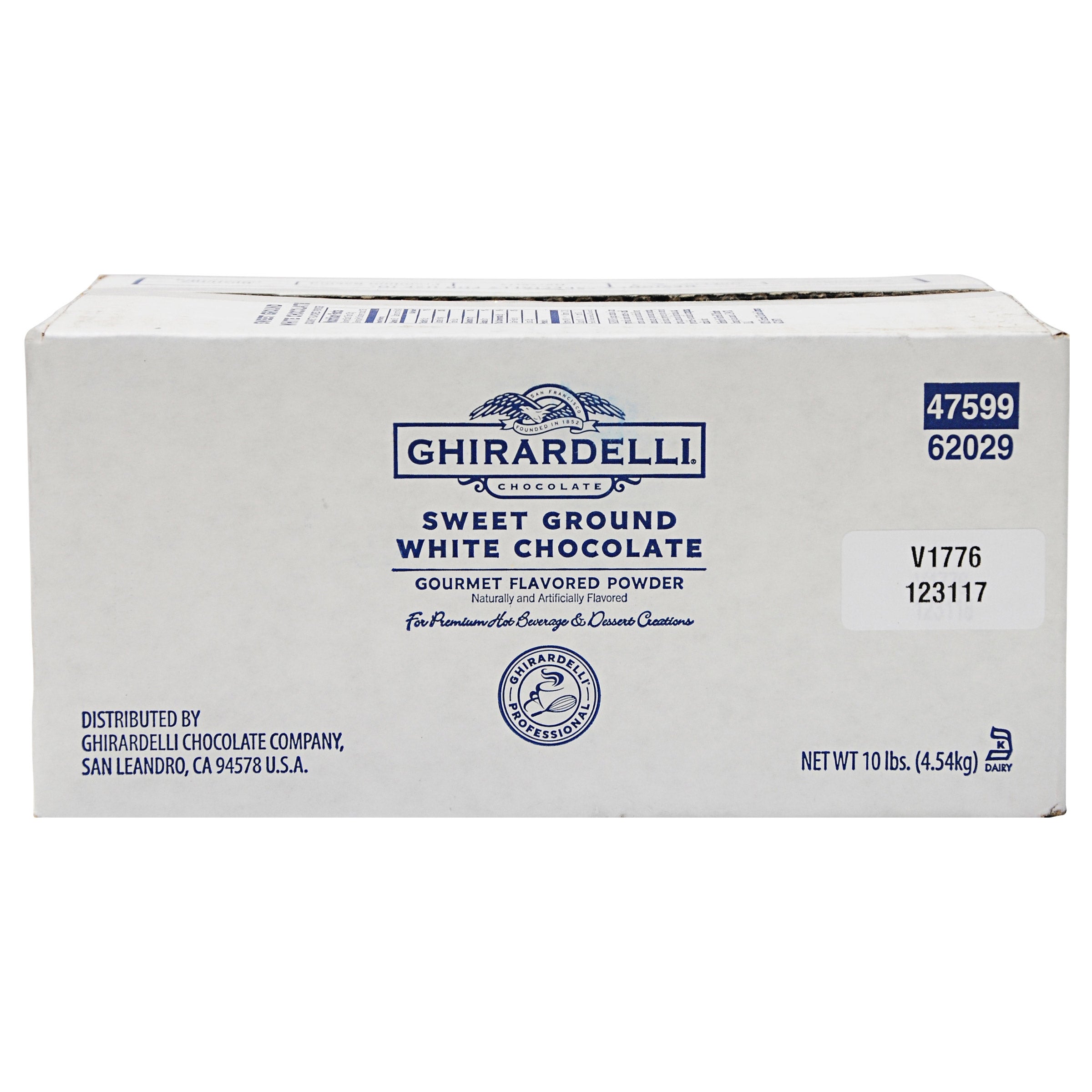 GHIRARDELLI GROUND WHITE CHOCOLATE 10 POUNDS