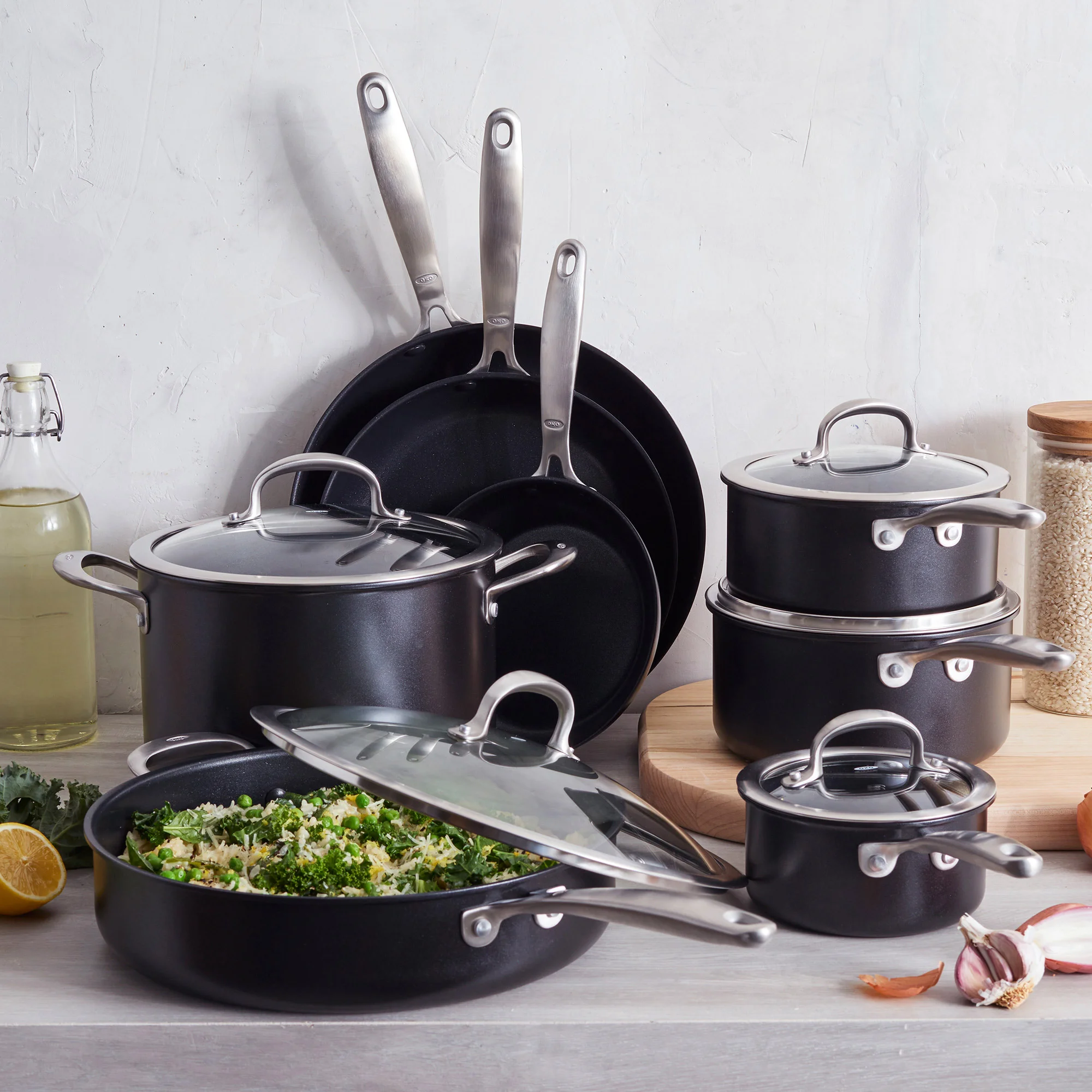 OXO SOFTWORKS 13-PIECE NON-STICK COOKWARE SET