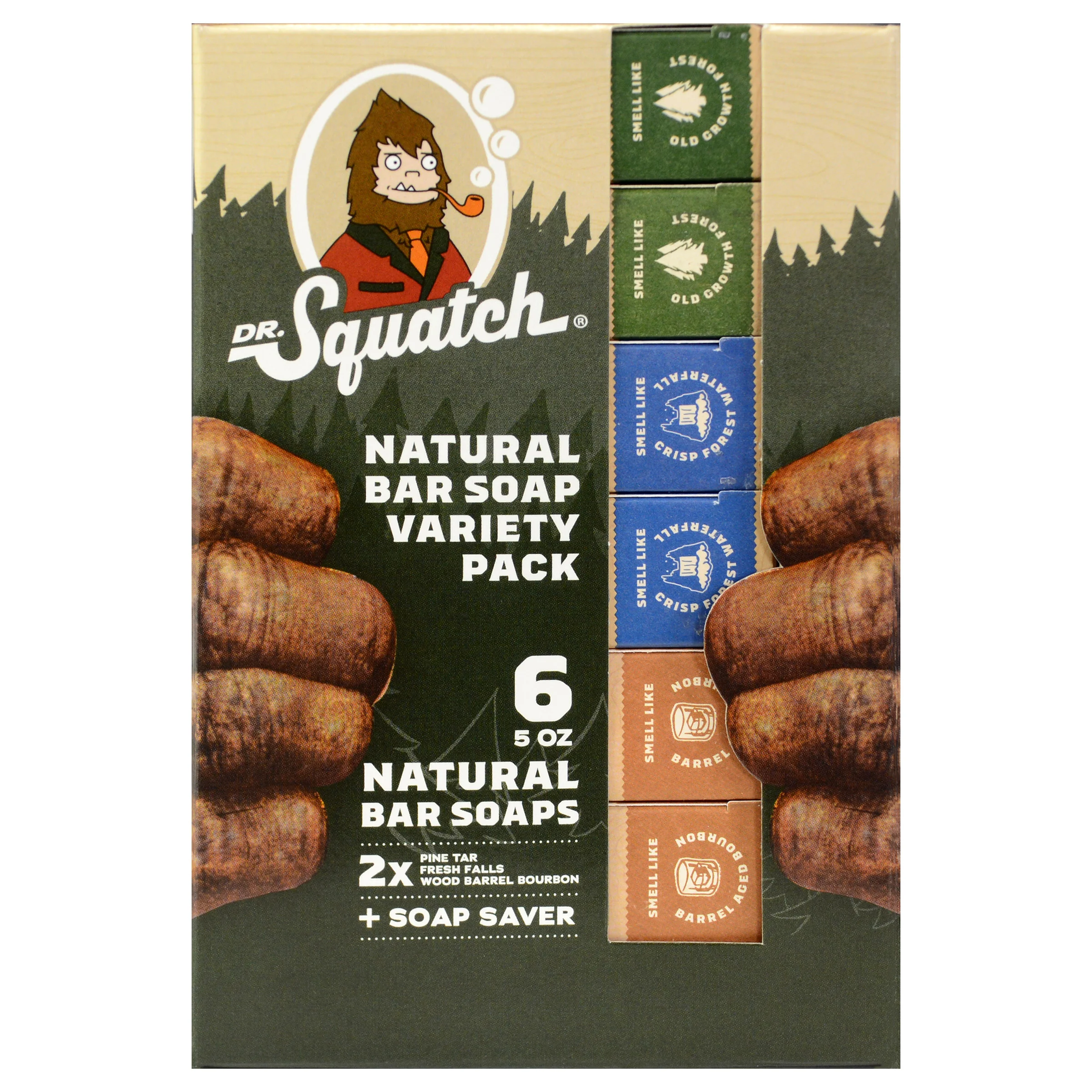 DR. SQUATCH NATURAL BAR SOAP 5 OZ, 6-PACK