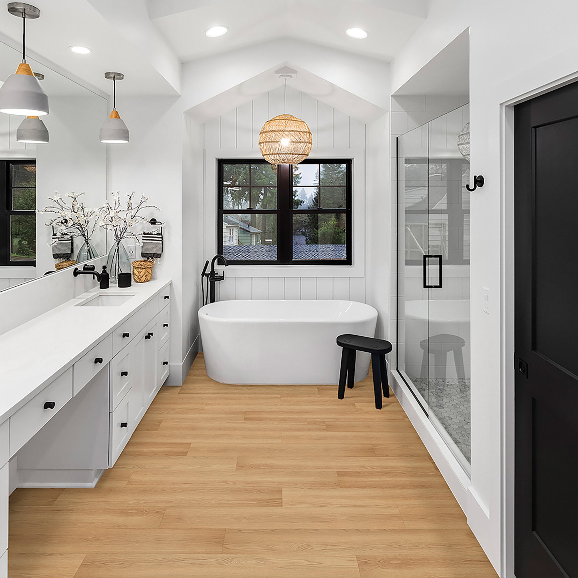 MOHAWK HOME WIDE PLANK VINYL FLOOR BLOOMINGTON OAK ^