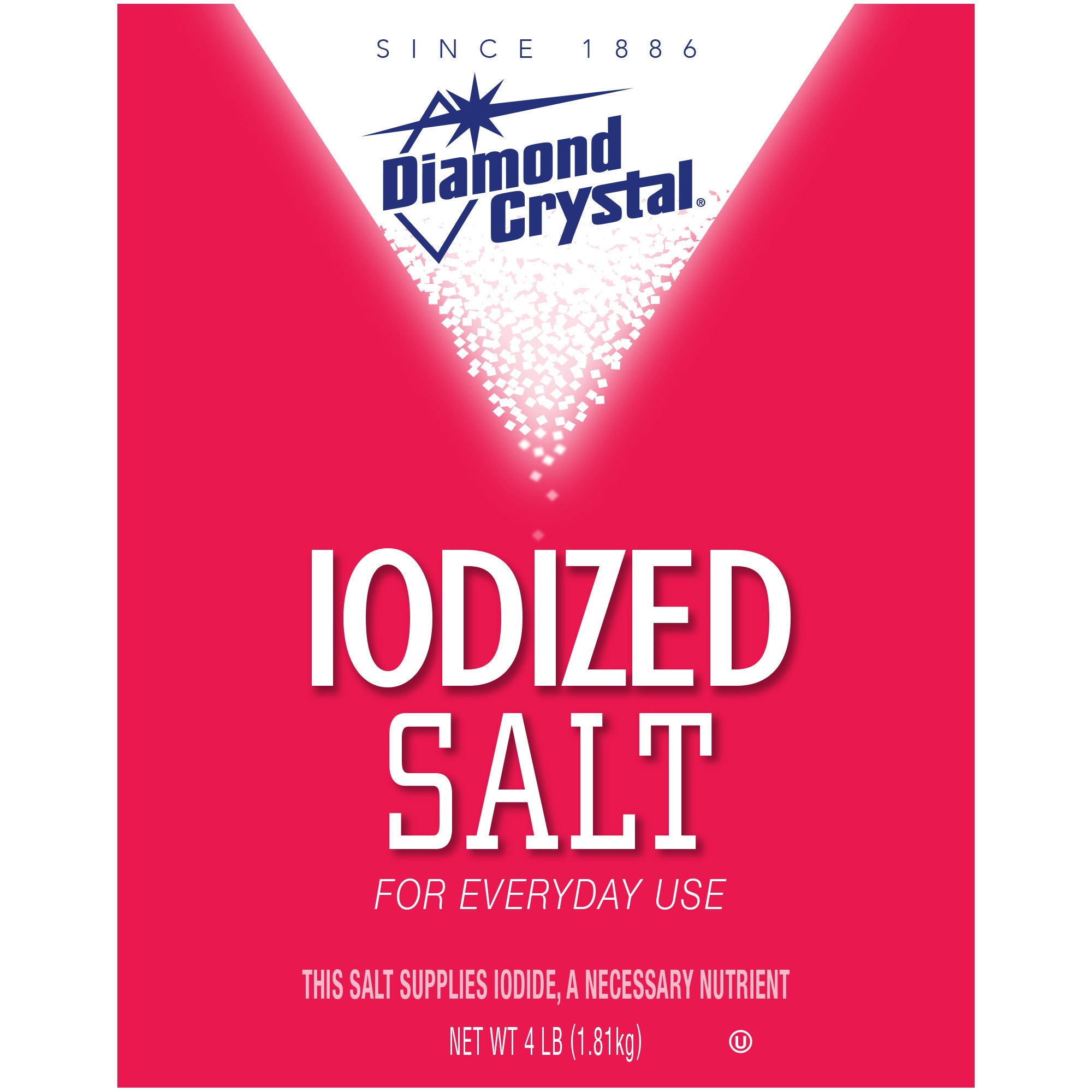DIAMOND CRYSTAL IODIZED TABLE SALT 4 LB