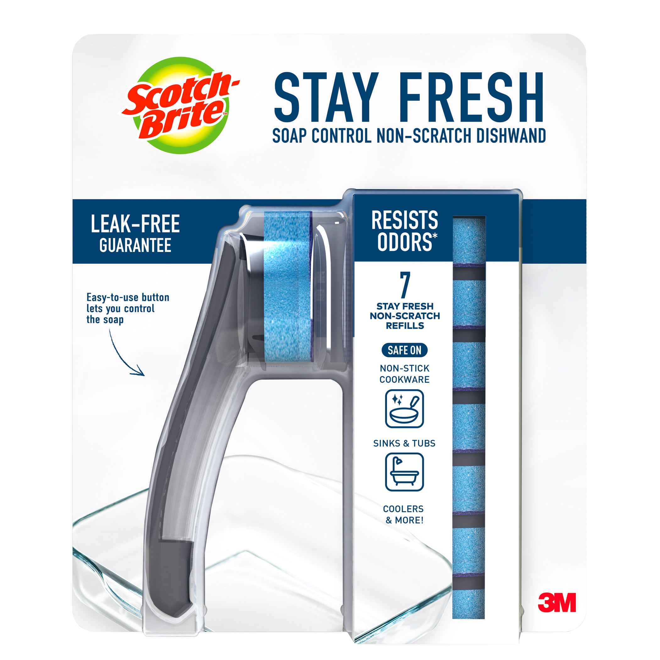SCOTCH BRITE ADV DISHWAND 1 WAND + 7 REFILLS