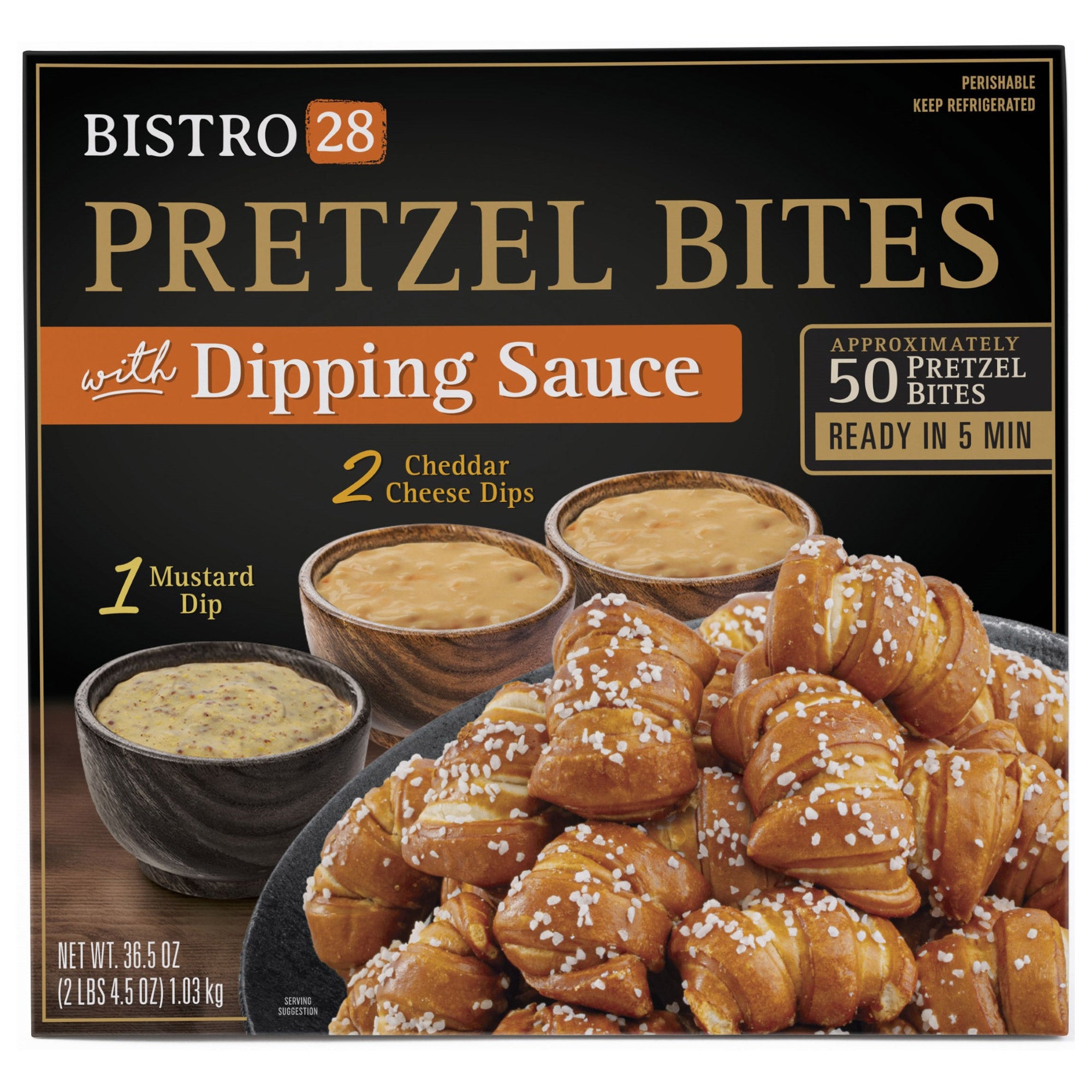 BISTRO 28 PRETZEL BITES 36.5 OZ (2.28 LBS)