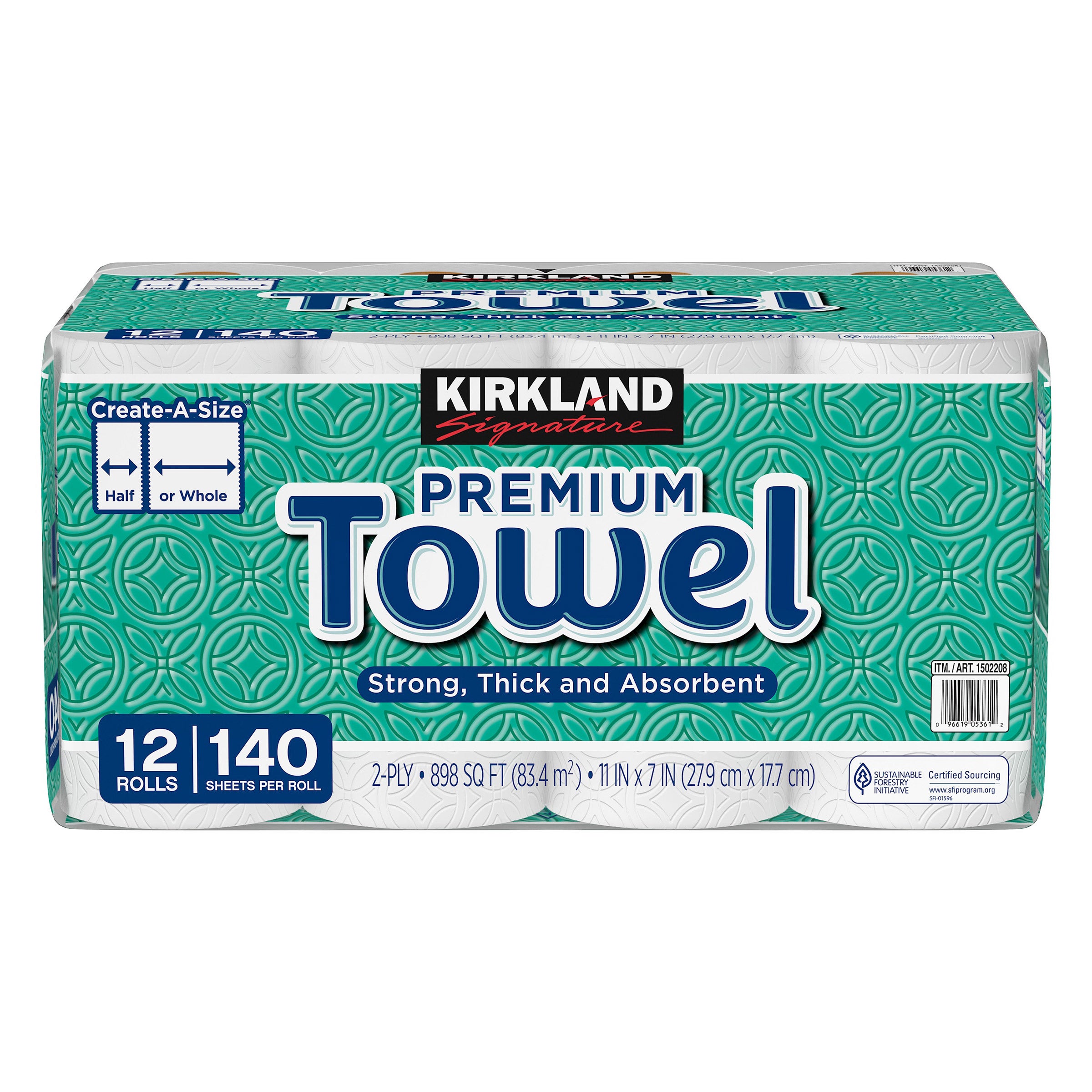 KIRKLAND SIGNATURE CREATE-A-SIZE-TOWELS 12 / 140 SHEETS - Image 1