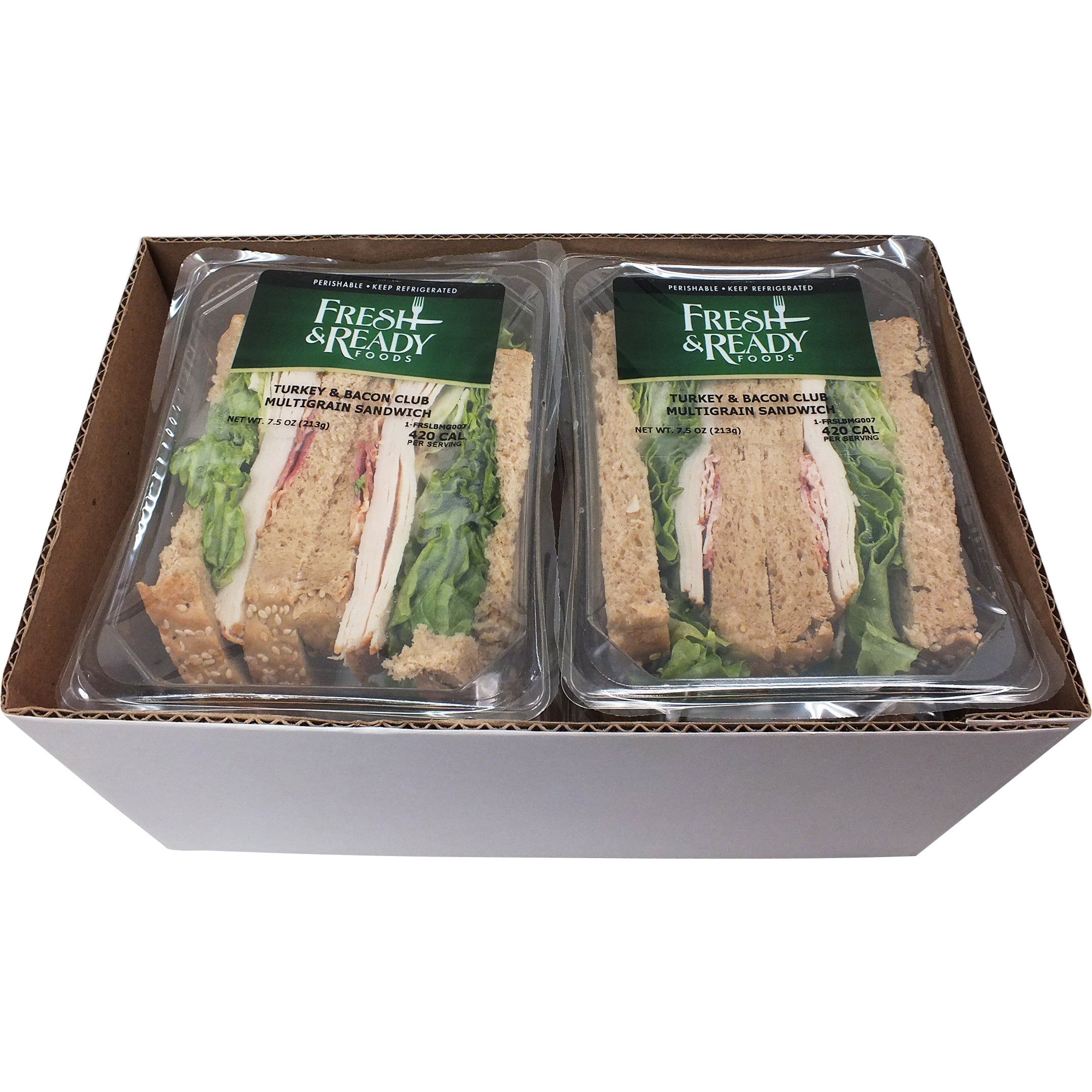 FRESH & READY TURKEY & BACON CLUB SANDWICH 4/7.5 OZ