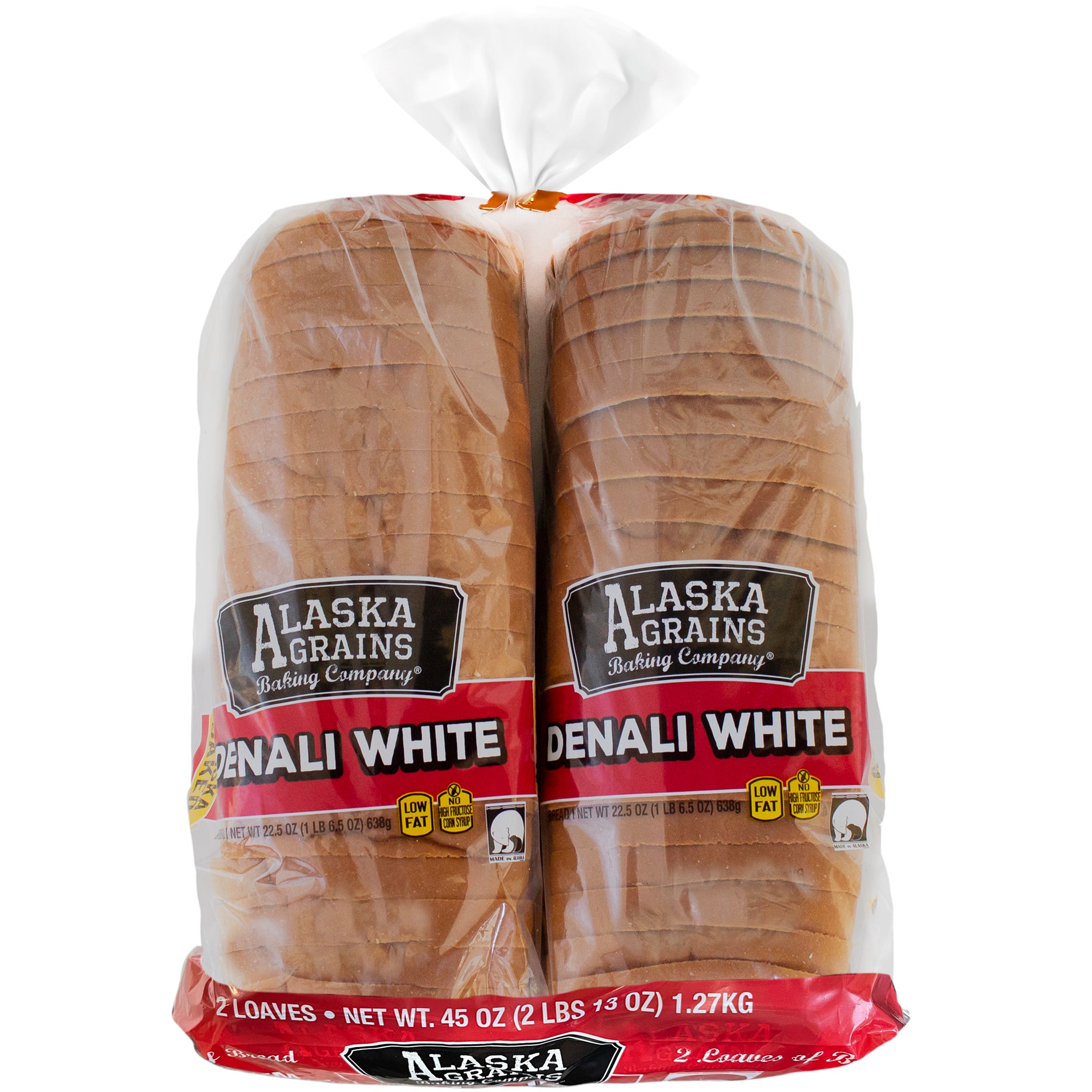 ALASKA GRAINS WHITE BREAD 2/22.5OZ - Image 1