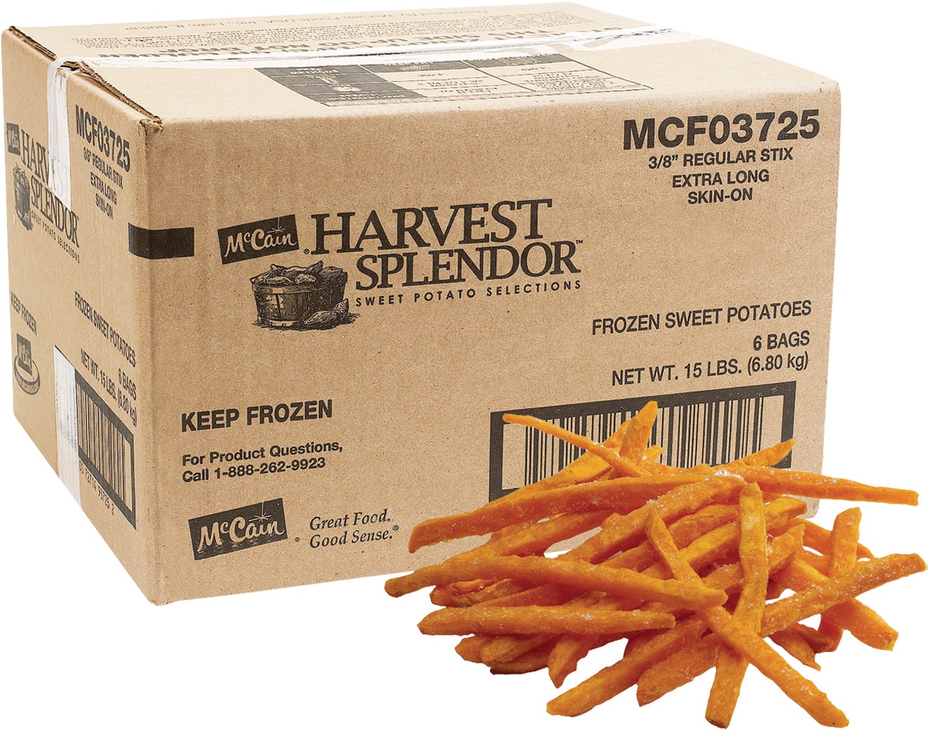 HARVEST SPLENDOR SWEET POTATO FRIES 6/2.5 LB