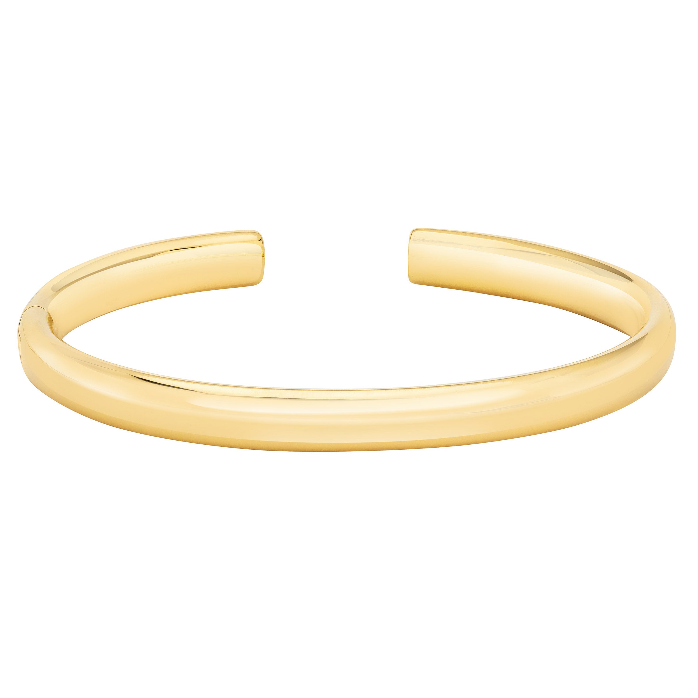 14KT YELLOW GOLD CUFF BANGLE MADE IN ITALY - Image 1