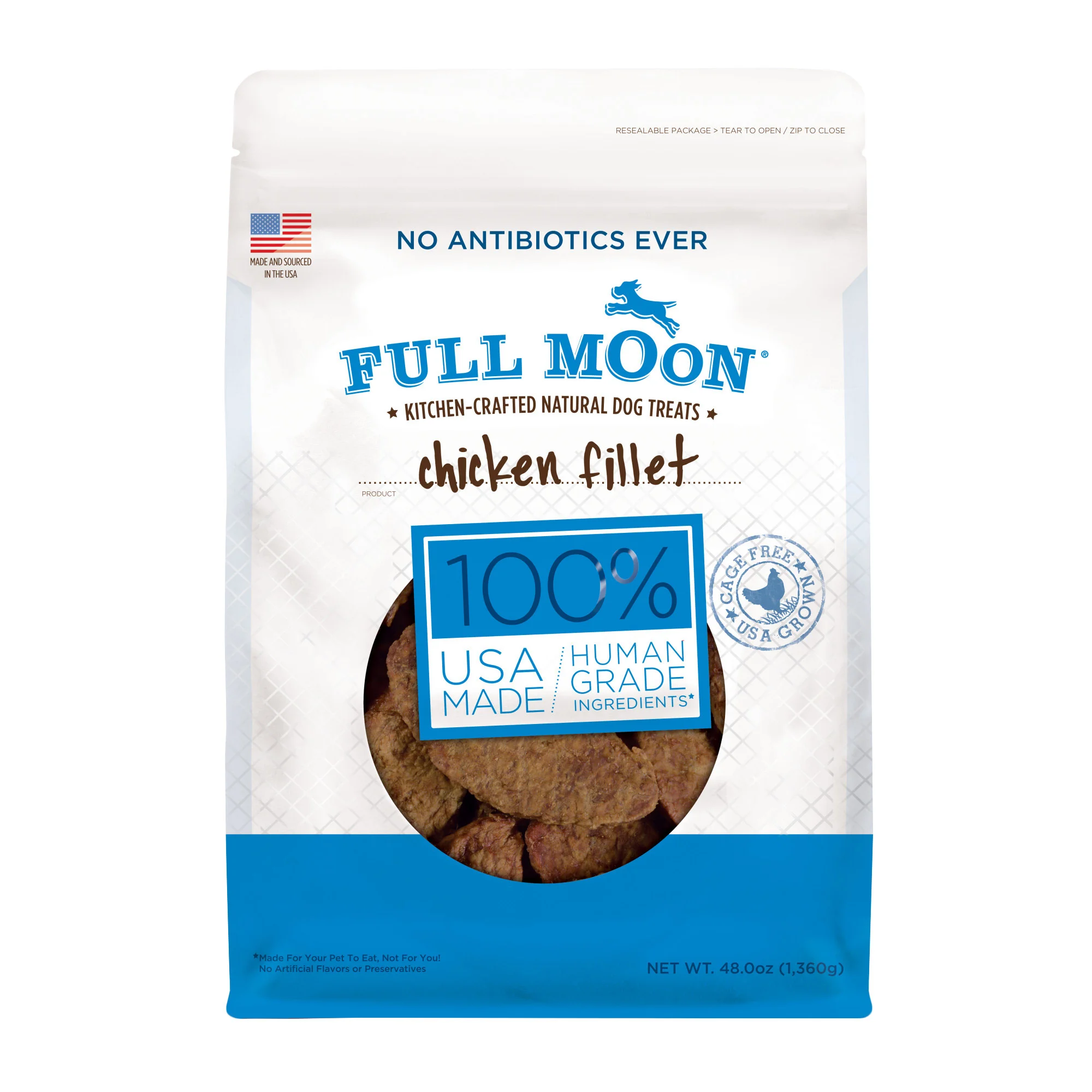 FULL MOON NO ANTIBIOTICS CHICKEN JERKY 3 POUNDS - Image 1