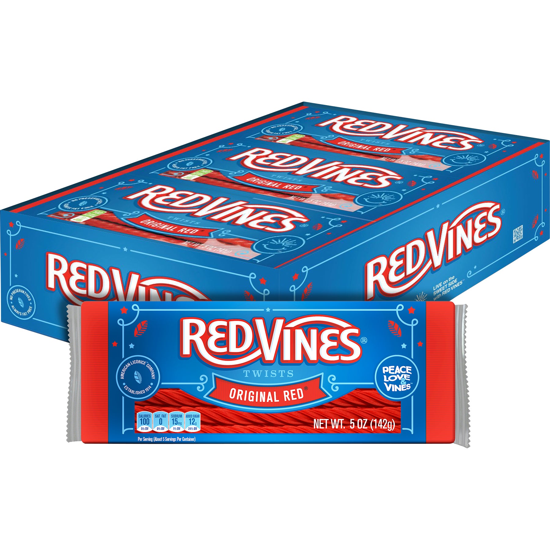 RED VINES ORIGINAL RED TWISTS MOVIE PACK 12 CT/5 OZ - Image 1