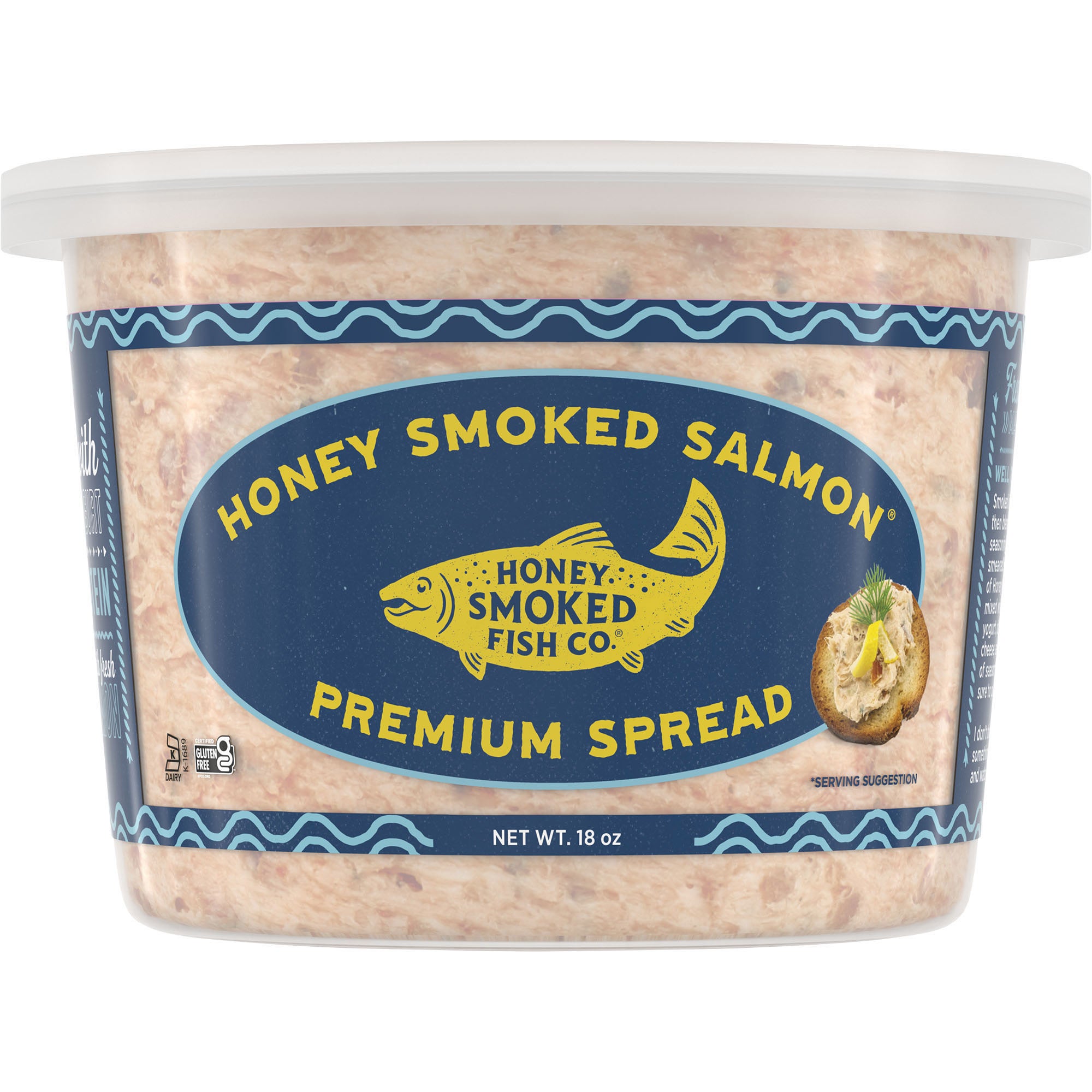 HONEY SMOKED SALMON SALMON SPREAD & DIP 18 OZ