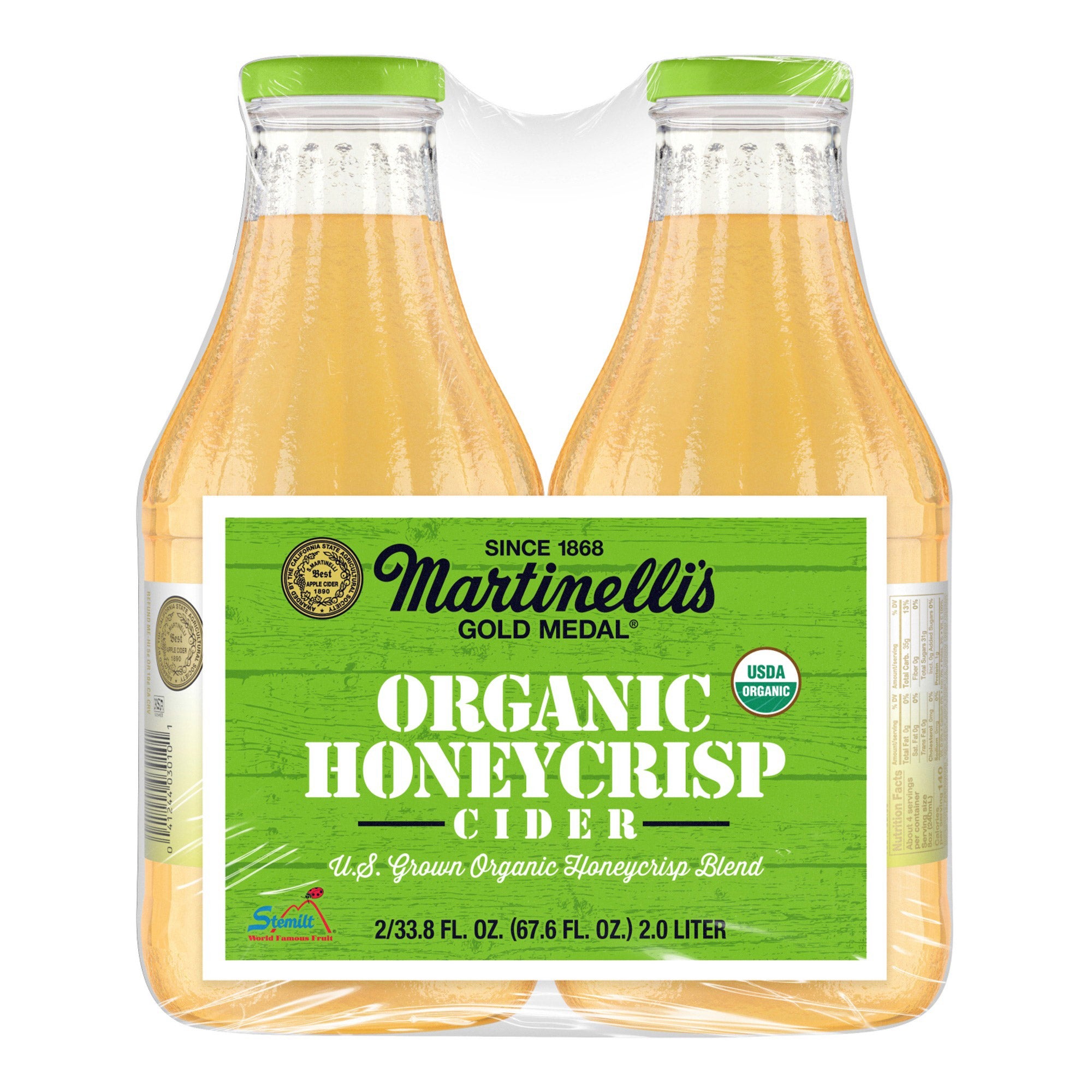 ORGANIC MARTINELLI'S HONEYCRISP CIDER 2 PACK 33.8 OUNCES EA - Image 1