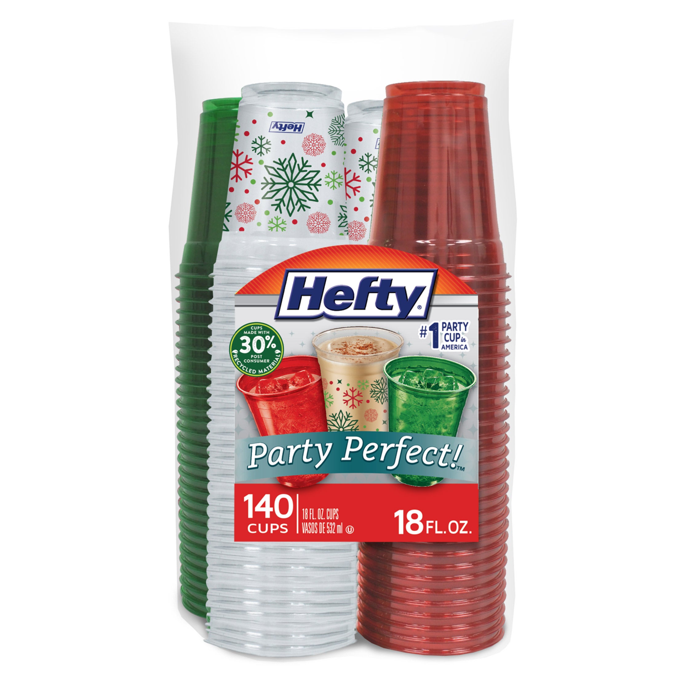 HEFTY COLOR CUPS 18 OZ (140 COUNT)