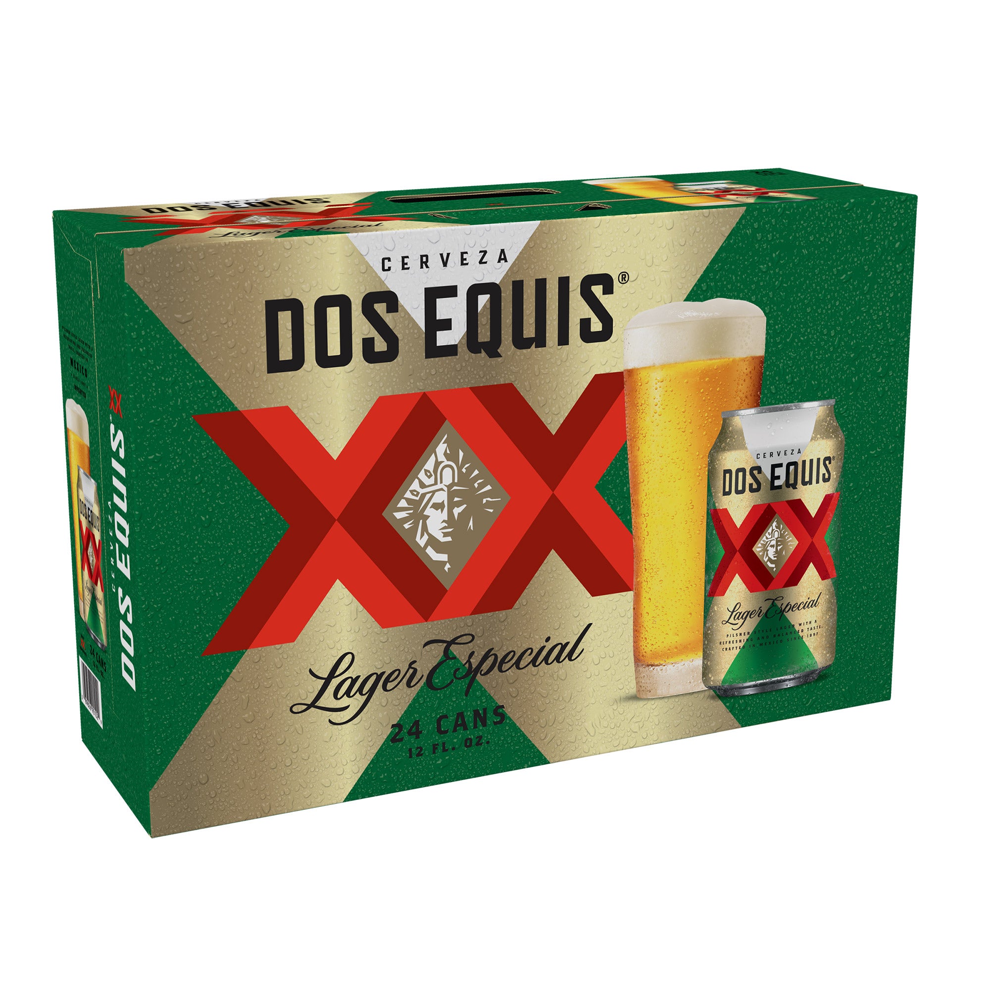 DOS EQUIS LAGER MEXICAN IMPORT 24/12 OZ CANS