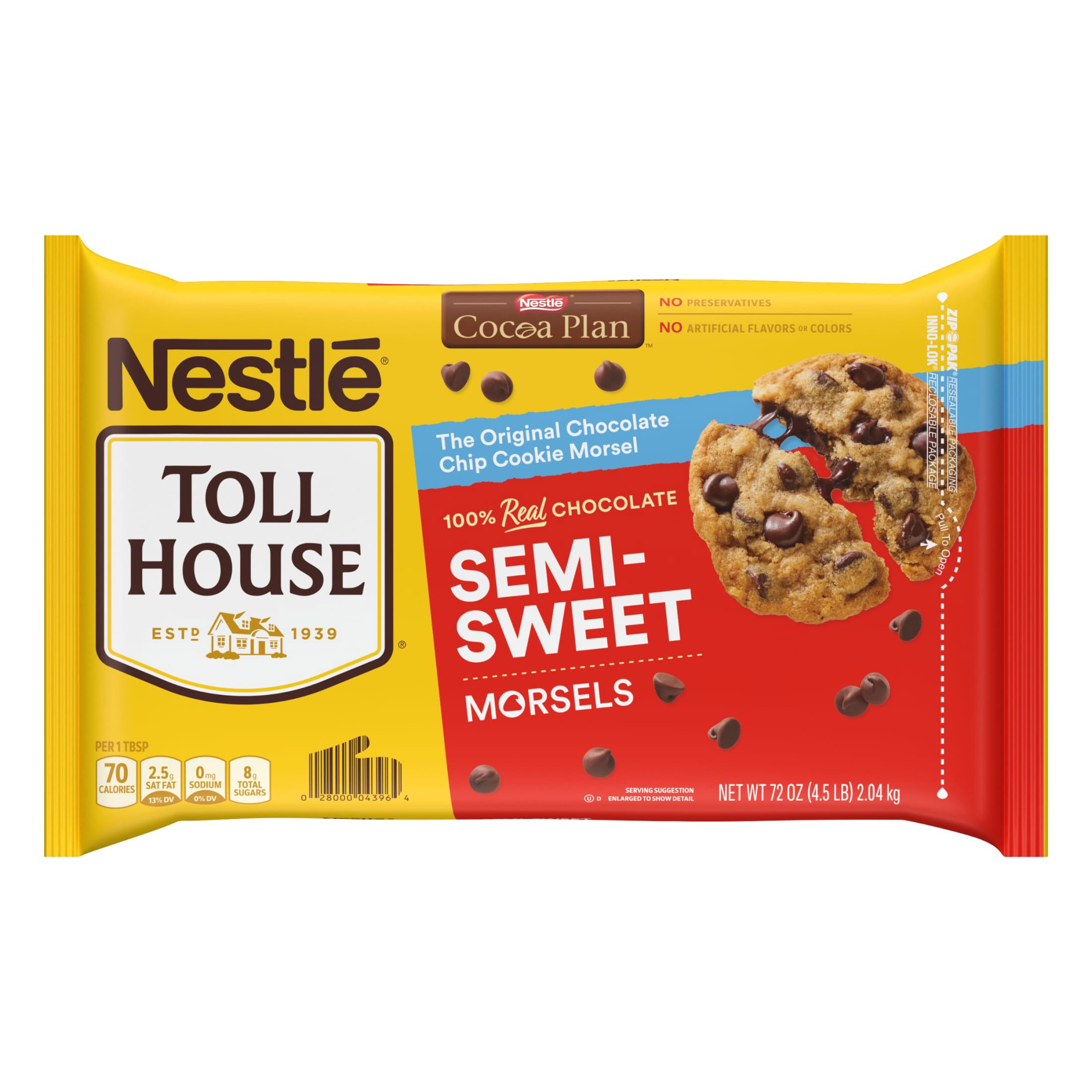 NESTLE TOLL HOUSE SEMI-SWEET MORSELS 72 OZ - Image 1