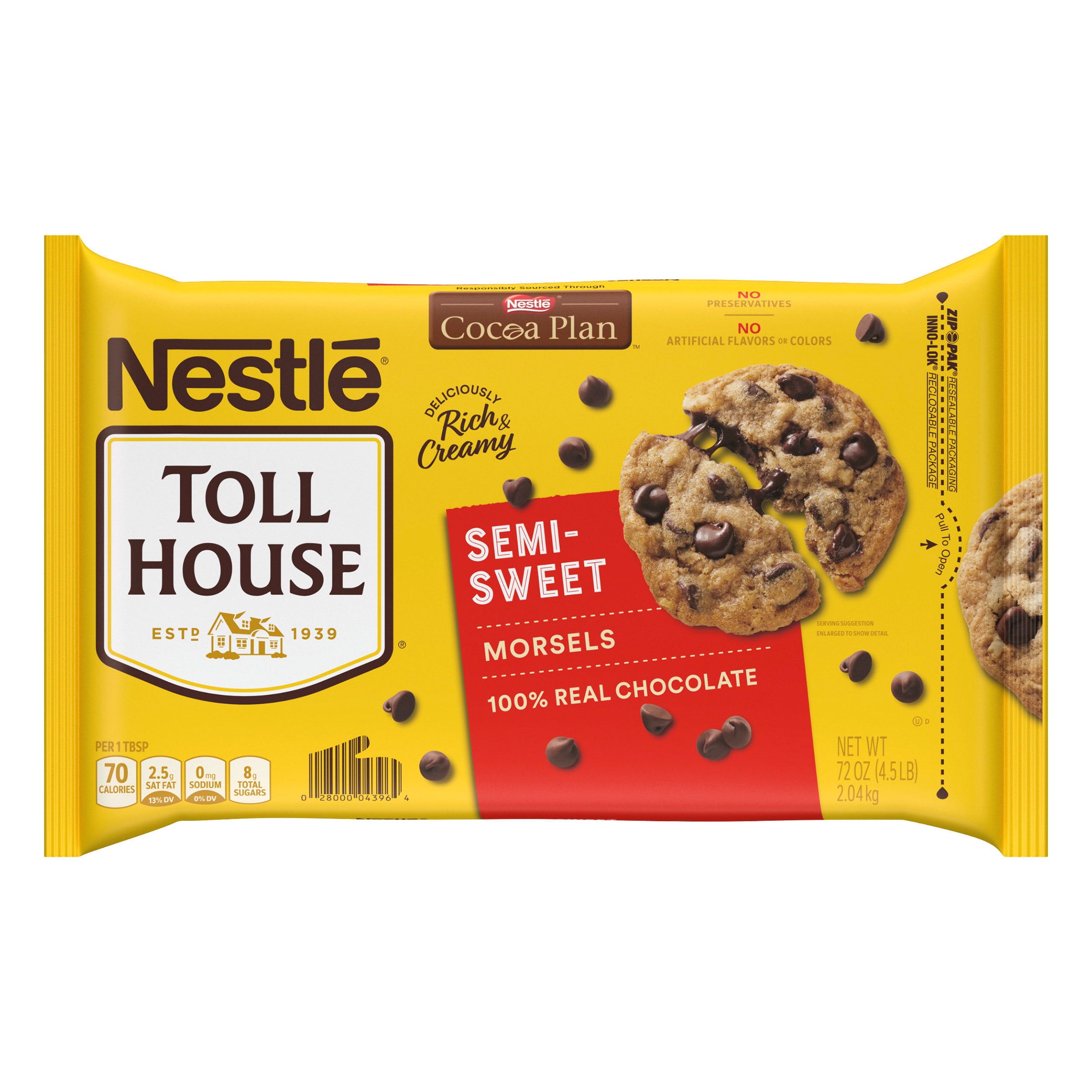 NESTLE TOLL HOUSE SEMI-SWEET MORSELS 4.5 LBS