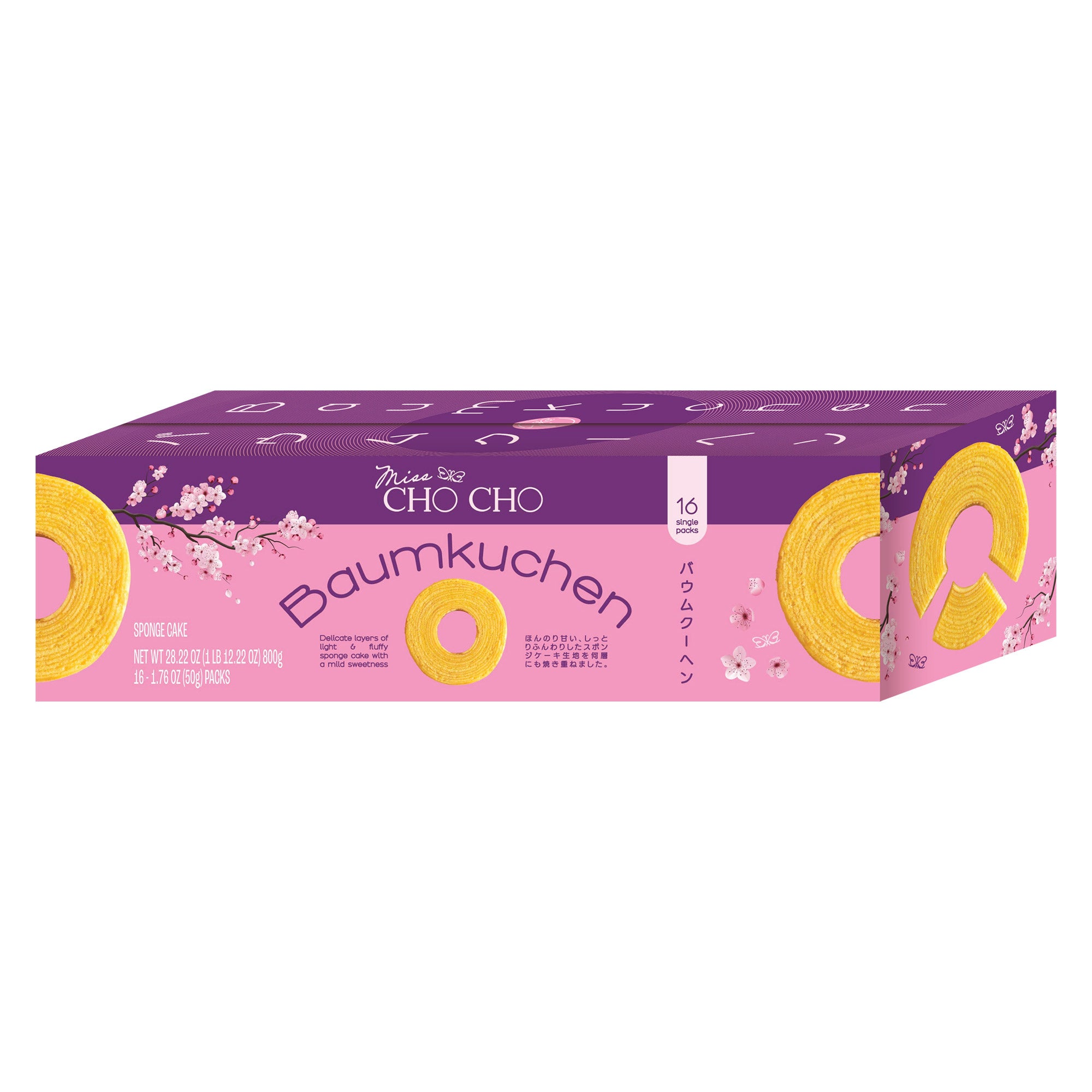 MISS CHO CHO'S BAUMKUCHEN SPONGE CAKE 16/1.76 OZ