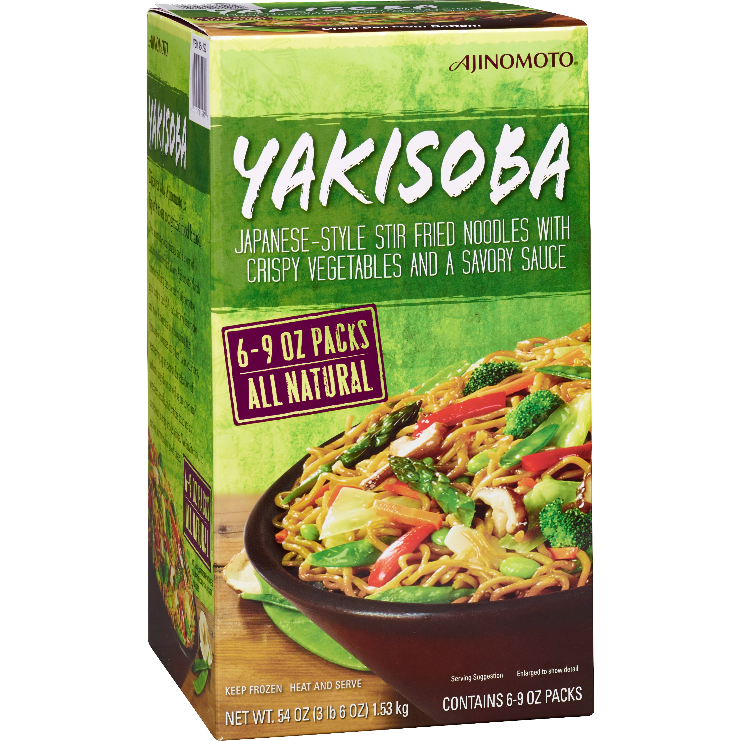 AJINOMOTO YAKISOBA NOODLES 6/9 OUNCE BAGS